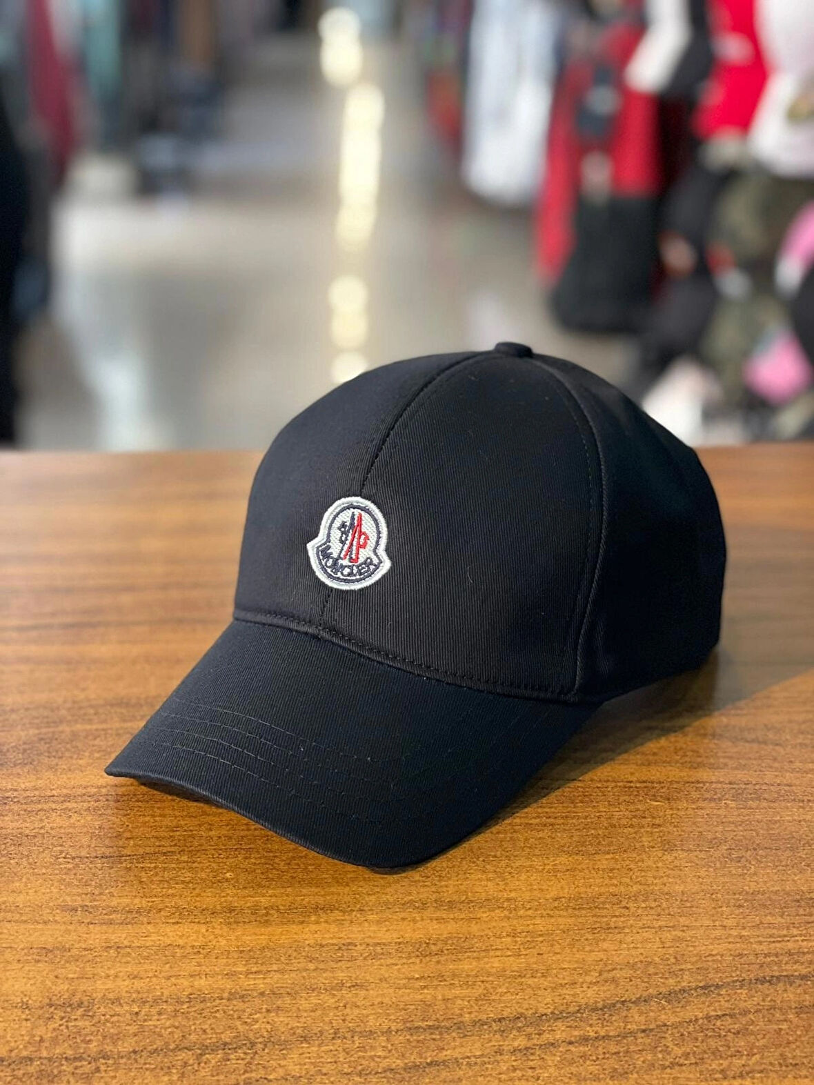 Moncler Logo Siyah Renk Unisex Pamuklu Cap Şapka