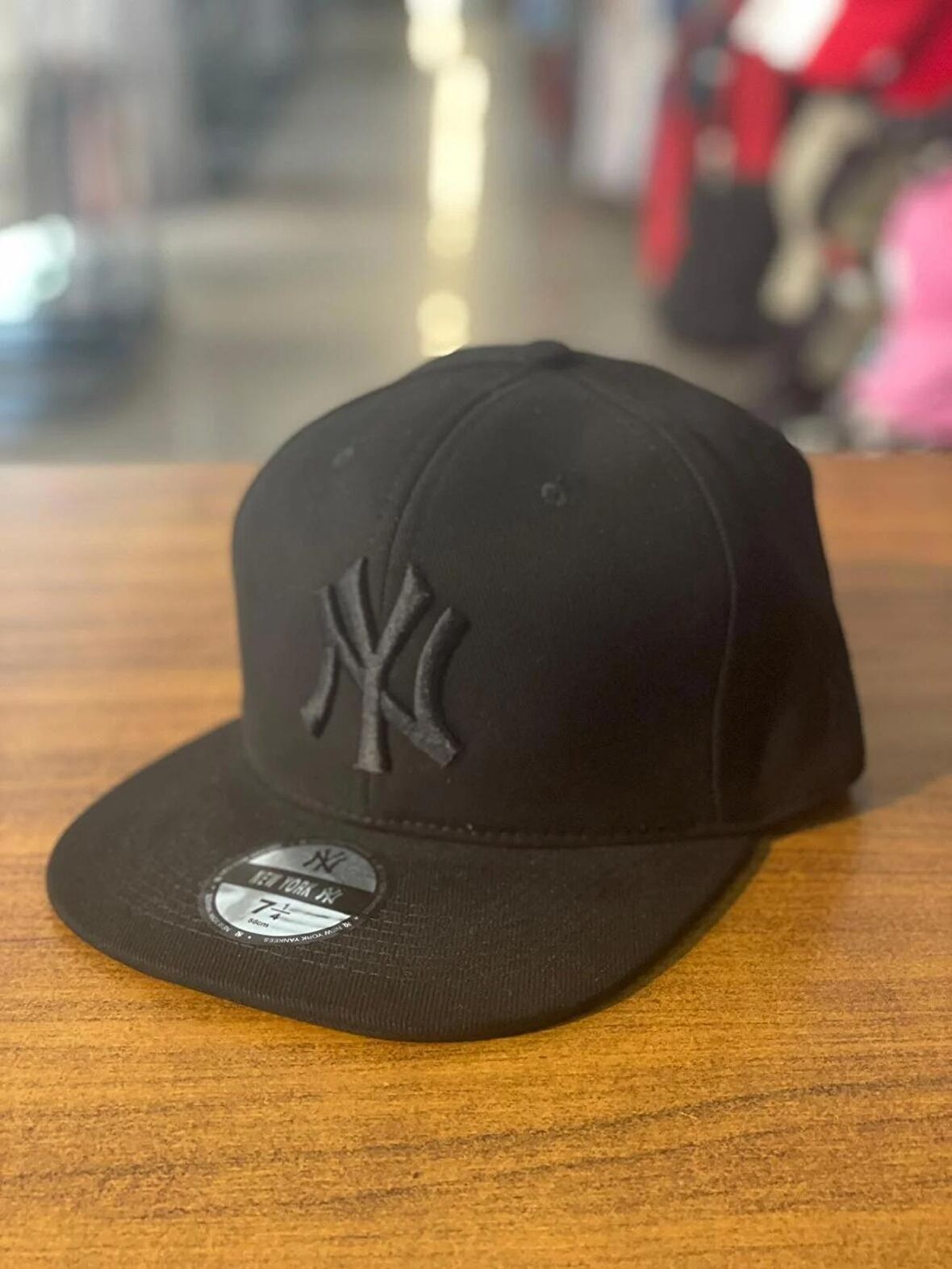 NY Yankees Nakışlı Siyah Renk Hiphop Snapback Rapper Basket Cap Şapka