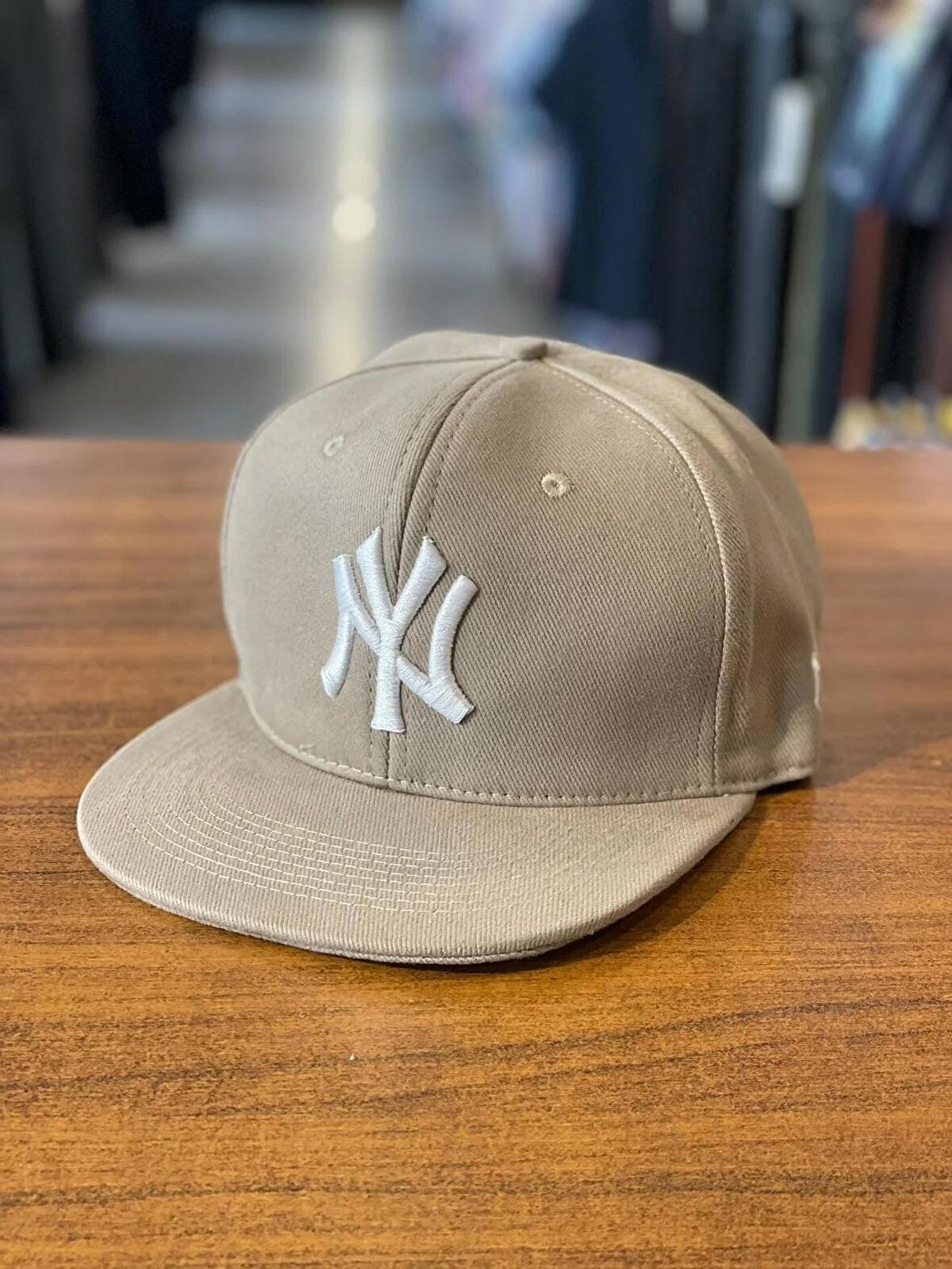 NY Yankees Bej Renk Hiphop Snapback Rapper Basket Cap Şapka