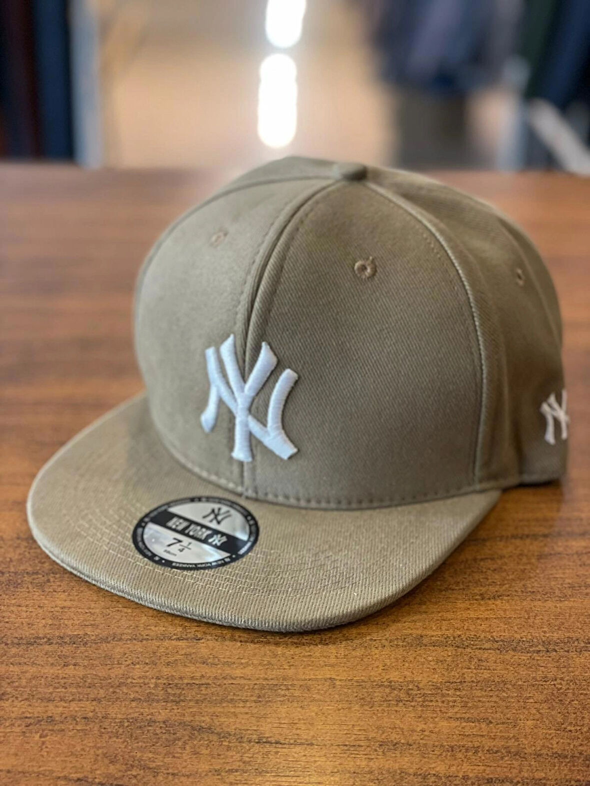 NY Yankees Bej Renk Hiphop Snapback Rapper Basket Cap Şapka