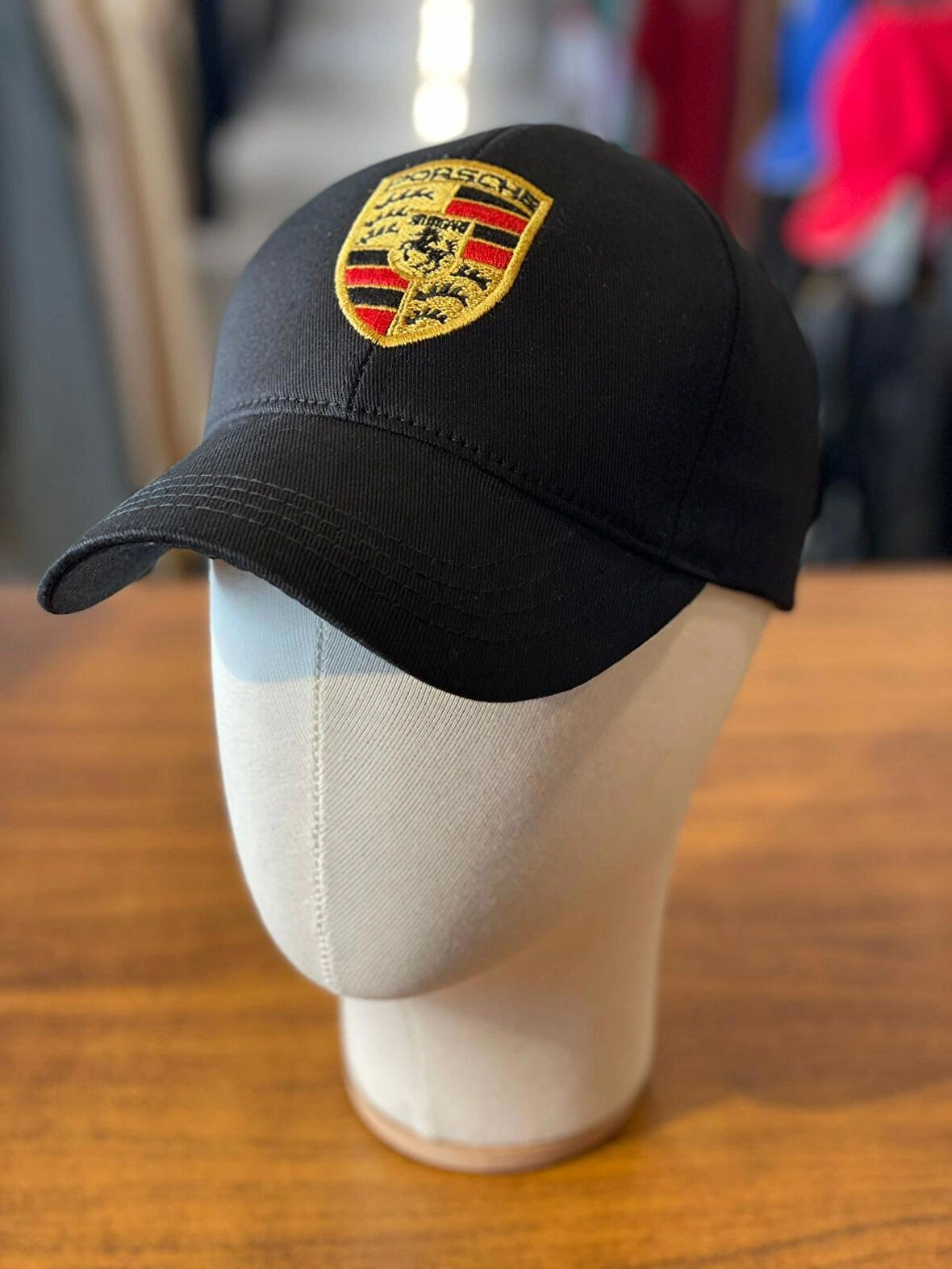 Porsche Nakış Siyah Renk Unisex Pamuklu Cap Şapka