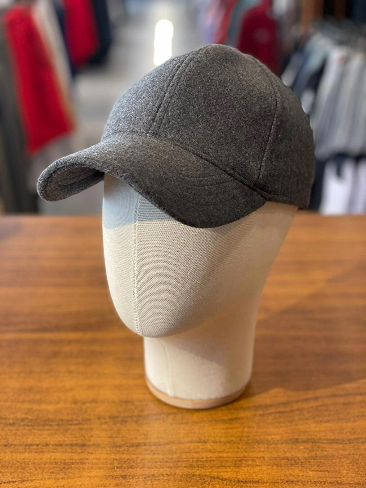 Kaşe Kumaş Füme Renk Kışlık Cap Şapka