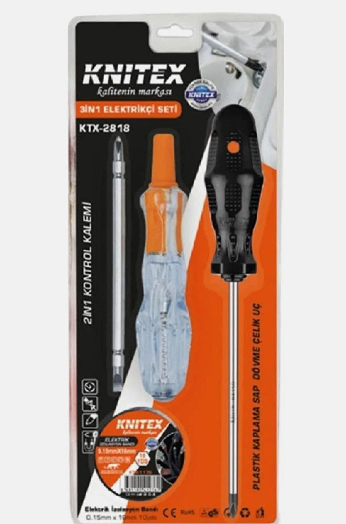 Elektrik Kontrol Kalemi & Tornavida & Elektrik Bandı & Tak Çıkar Tornavida Seti Yıldız ve Düz Uçlu