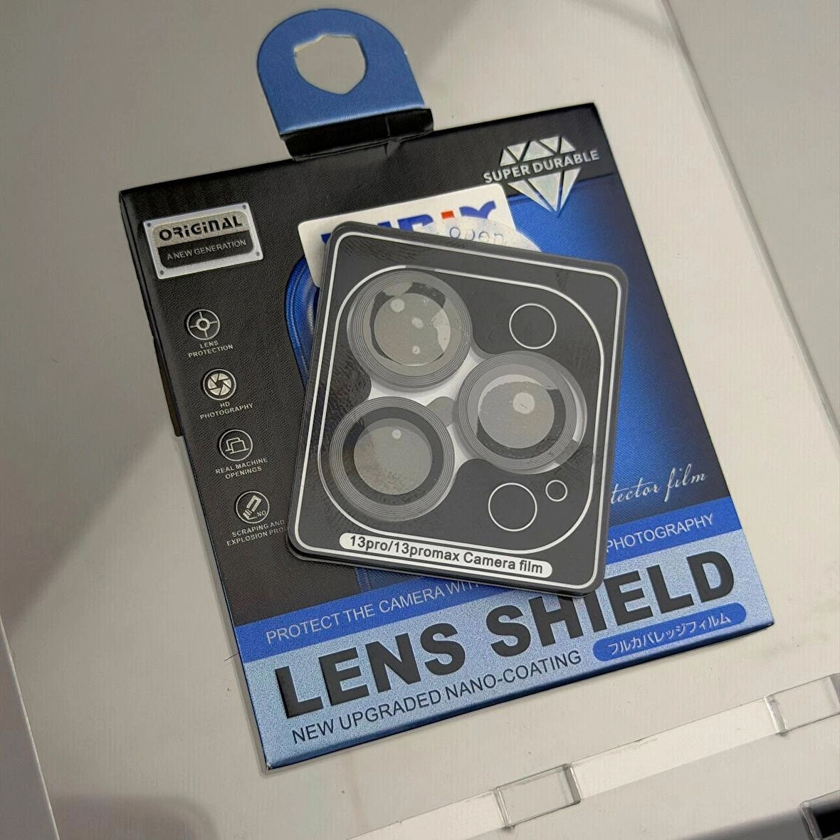 iPhone 13 Pro / 13 Pro Max Uyumlu Kamera Lens Koruyucu – Metal Çerçeveli (Silver)