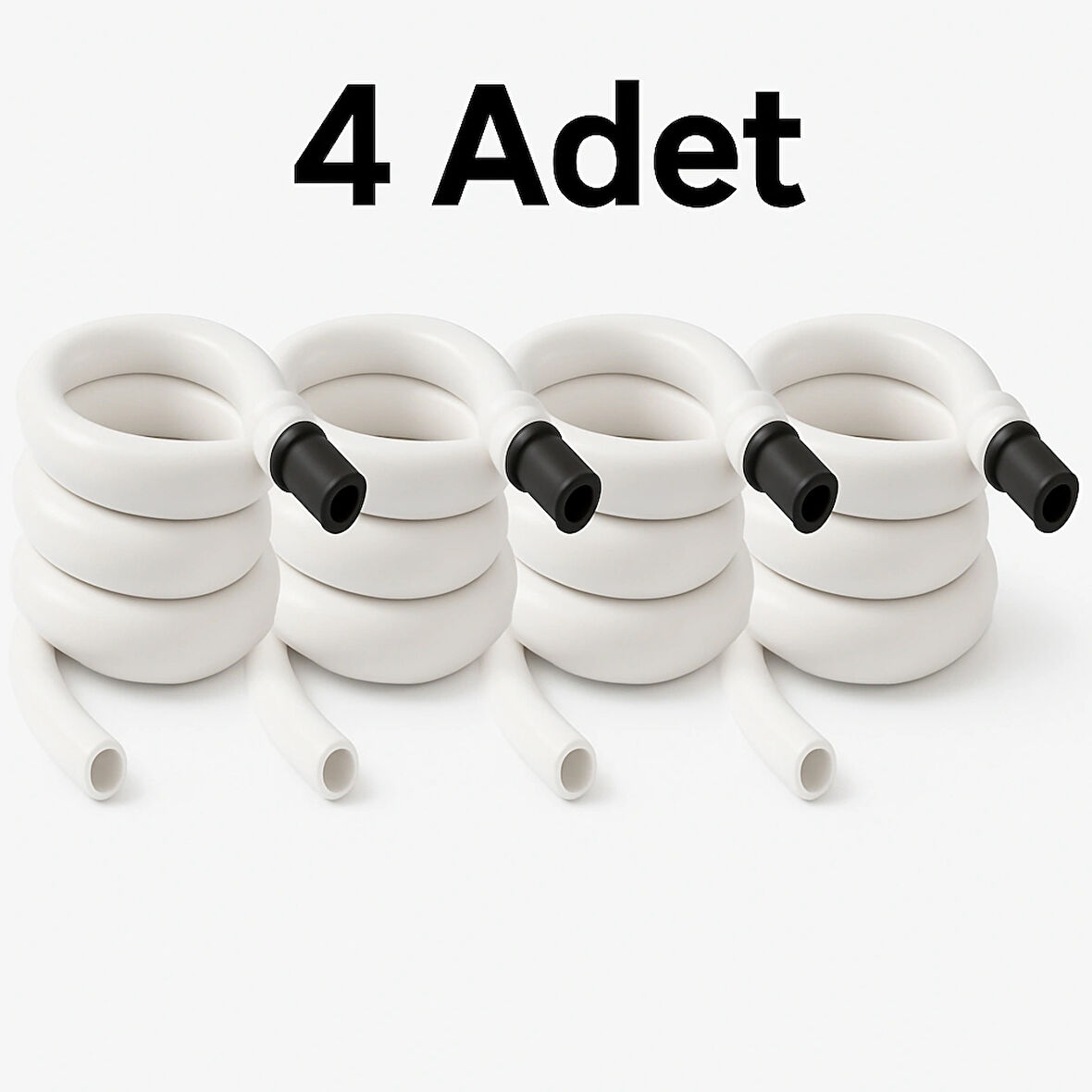 4 Adet Kendiliğinden Katlanan Spiral Tuvalet Hortumu & Taharet Matik – Hortum Matik Set