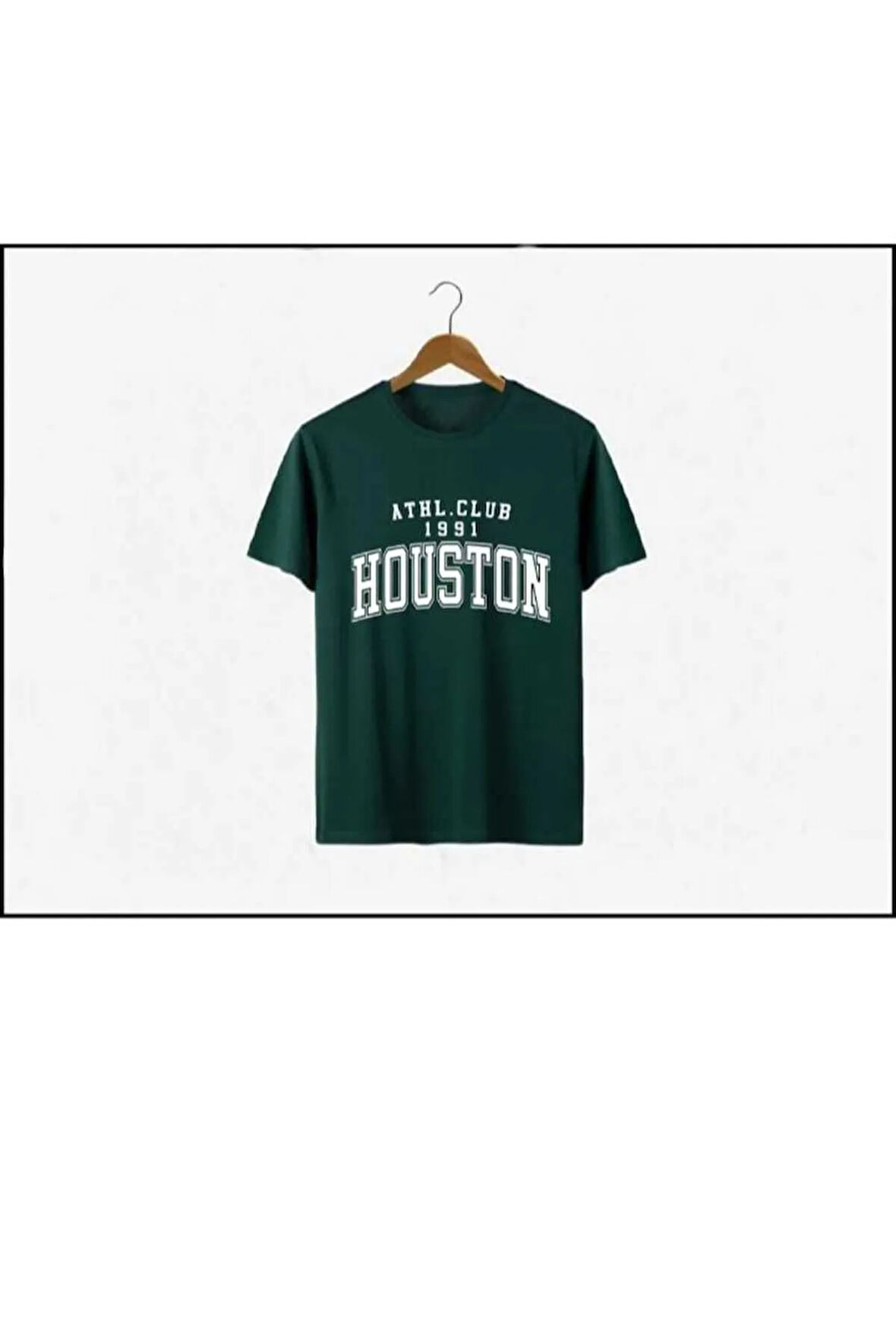 malkoçbey houston baskılı oversize unisex basic t-şihirt