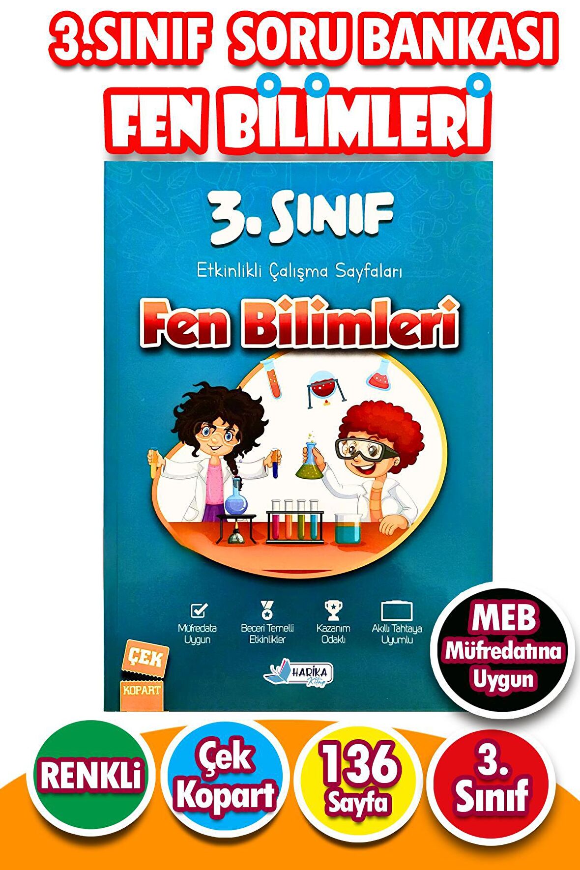 3.Sınıf Fen Bilimleri - Etkinlikli Çalışma ve Soru Bankası Kitabı