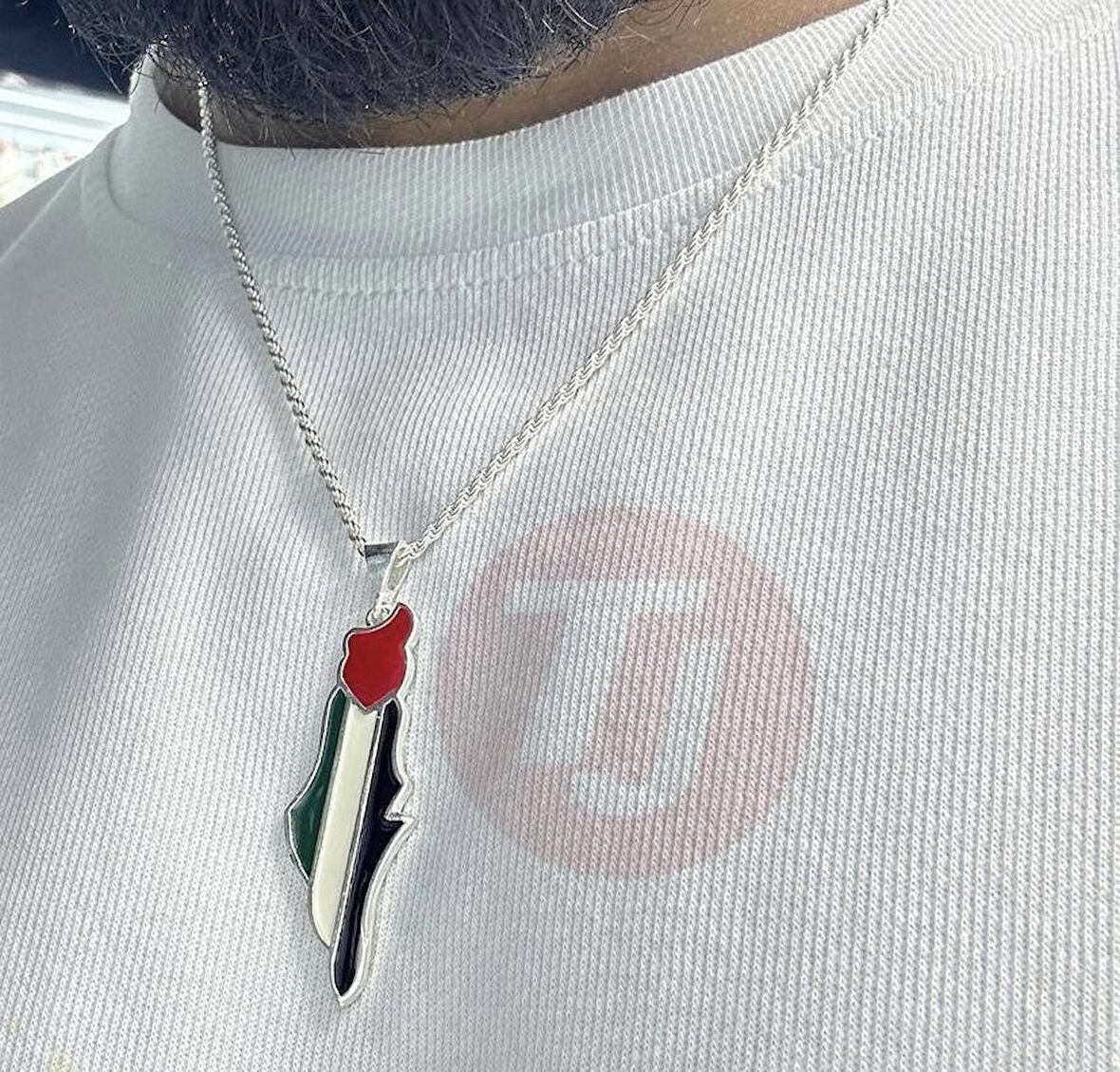 Filistin Haritası Kolye 