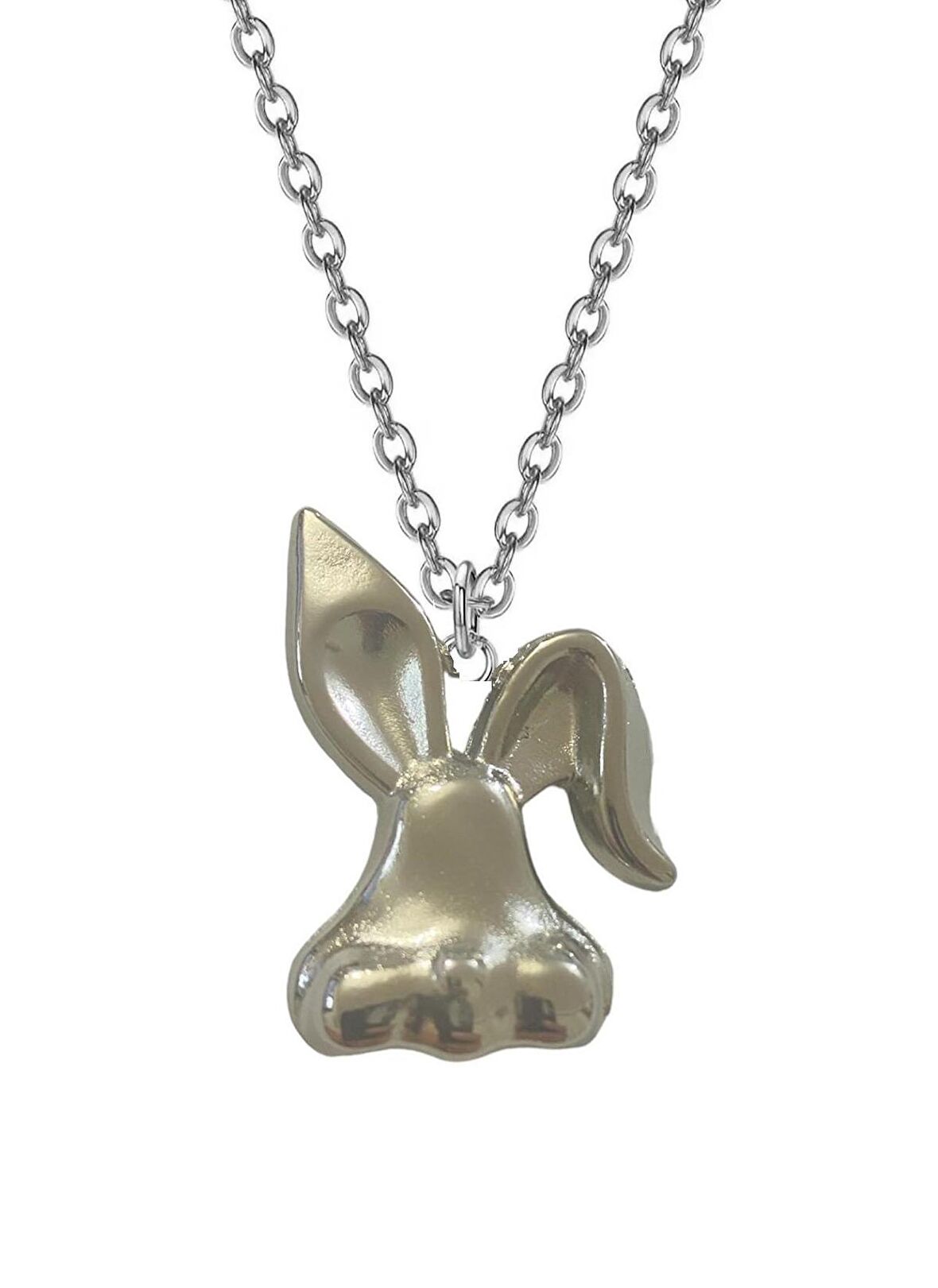 Bugs Bunny Tavşan Gümüş Kaplama Kolye 