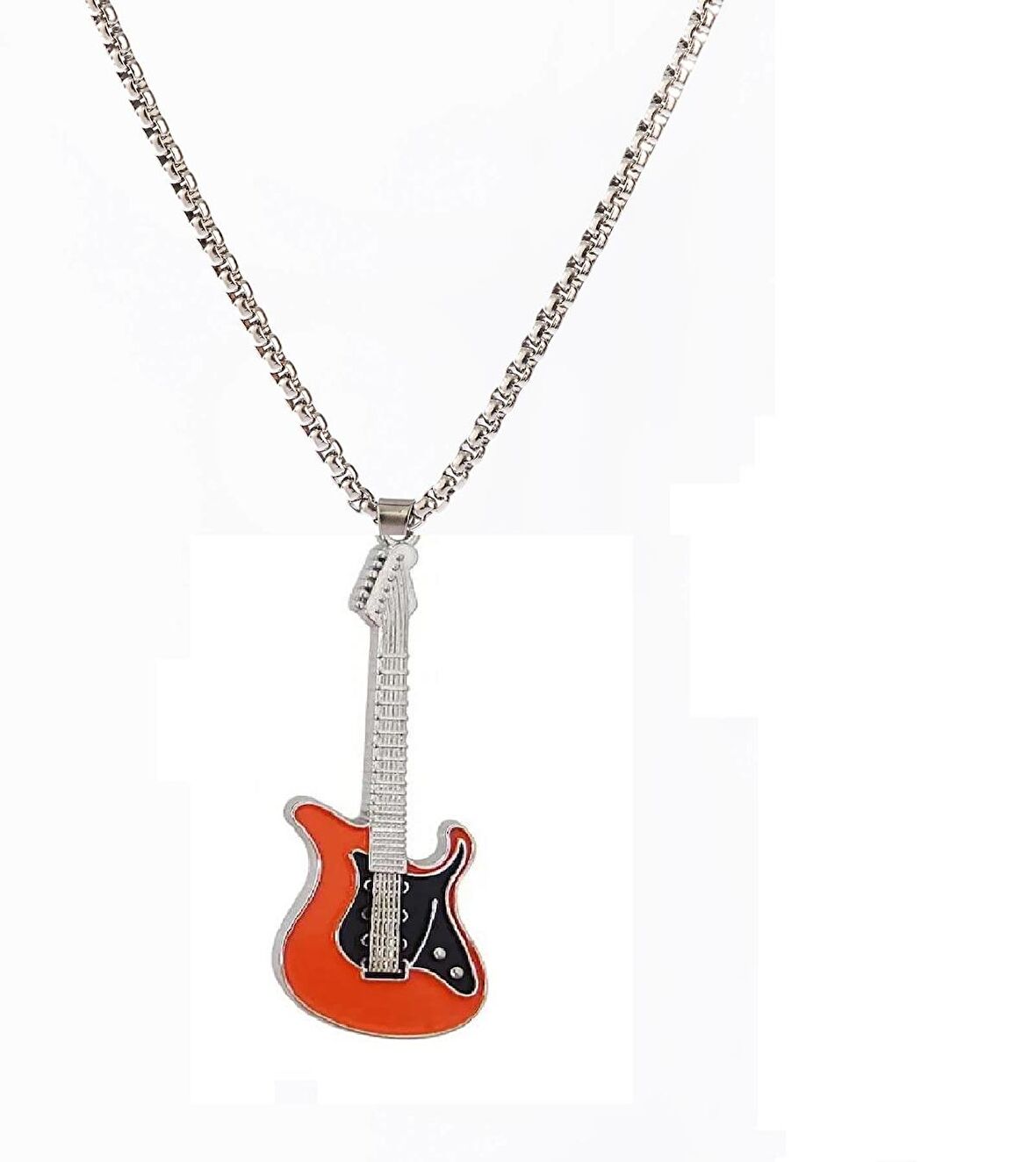 Gitar Kolye Paslanmaz Çelik Turuncu