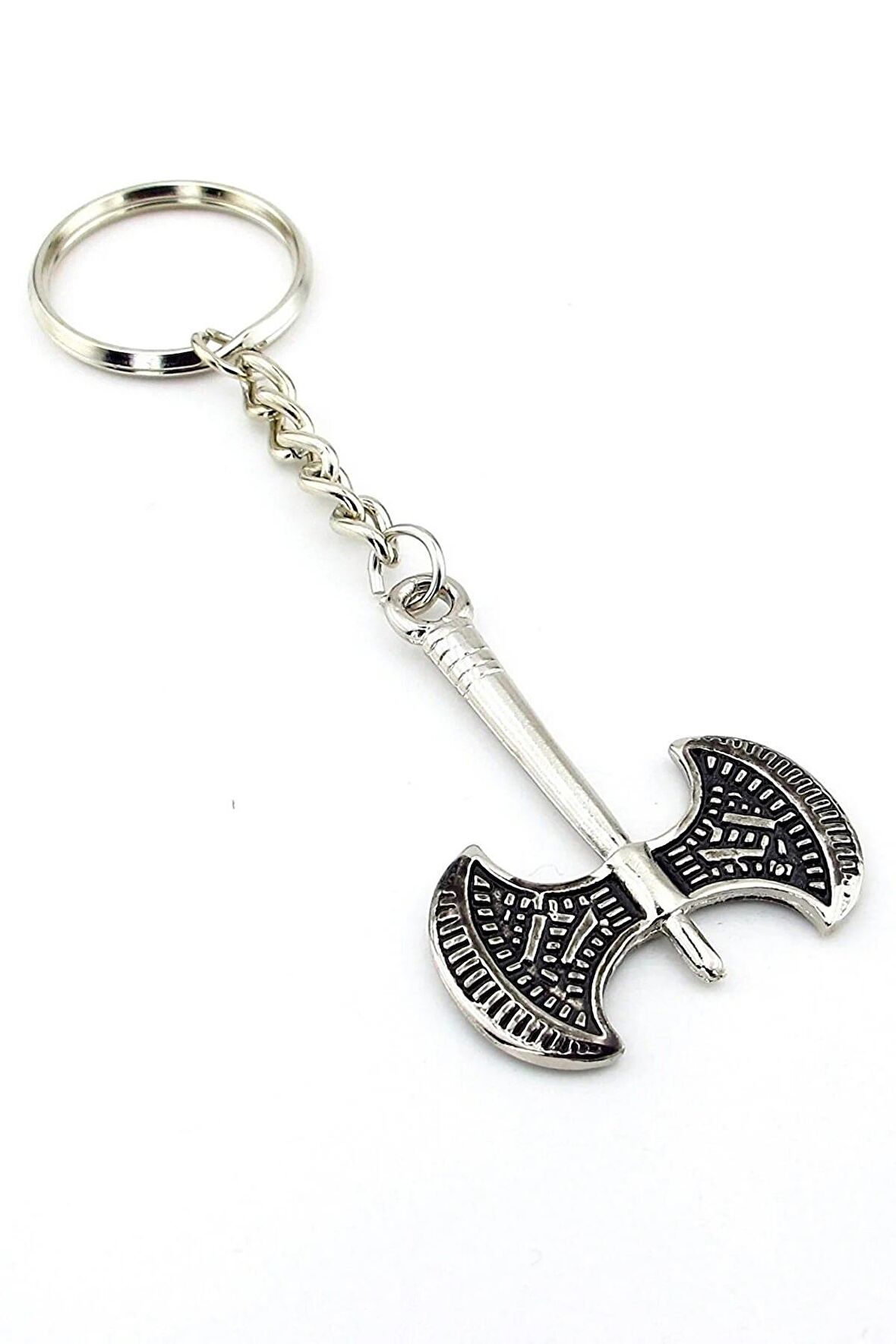 Savaşçı Viking Balta Eskitme Metal Anahtarlık