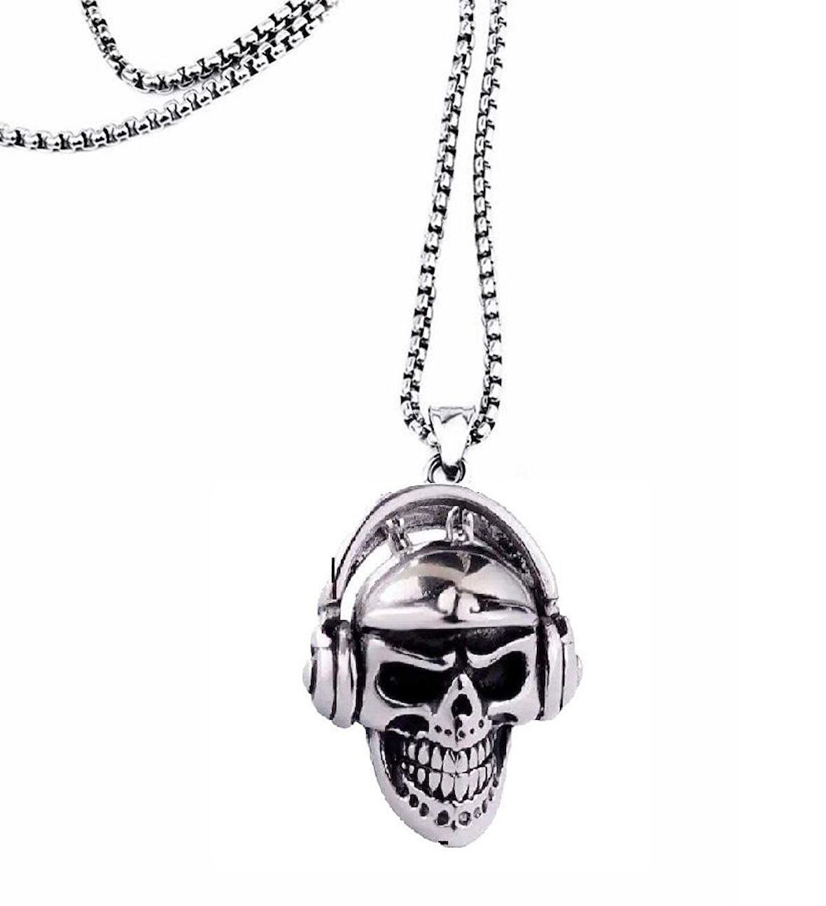 Kuru Kafa dj kulaklık gotik Kolye 