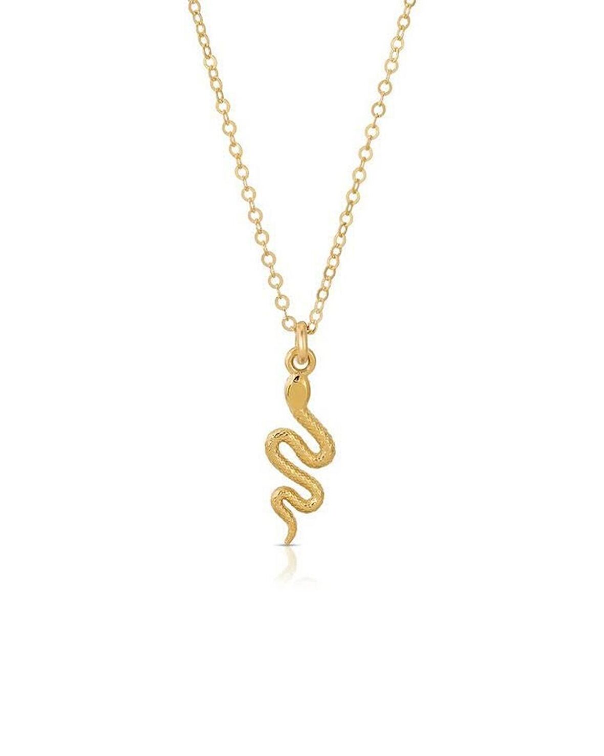 Yılan Snake Paslanmaz Çelik Gold Kolye 