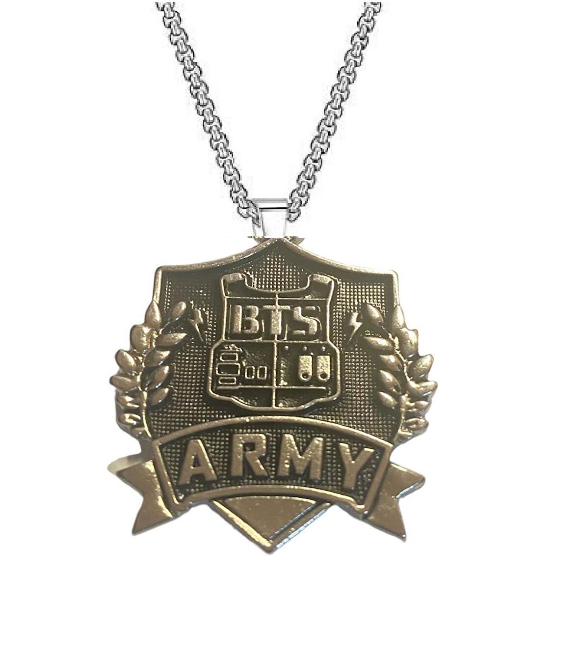 Herşey Nota Bts Örme Zincir Gümüş Çelik Kolye