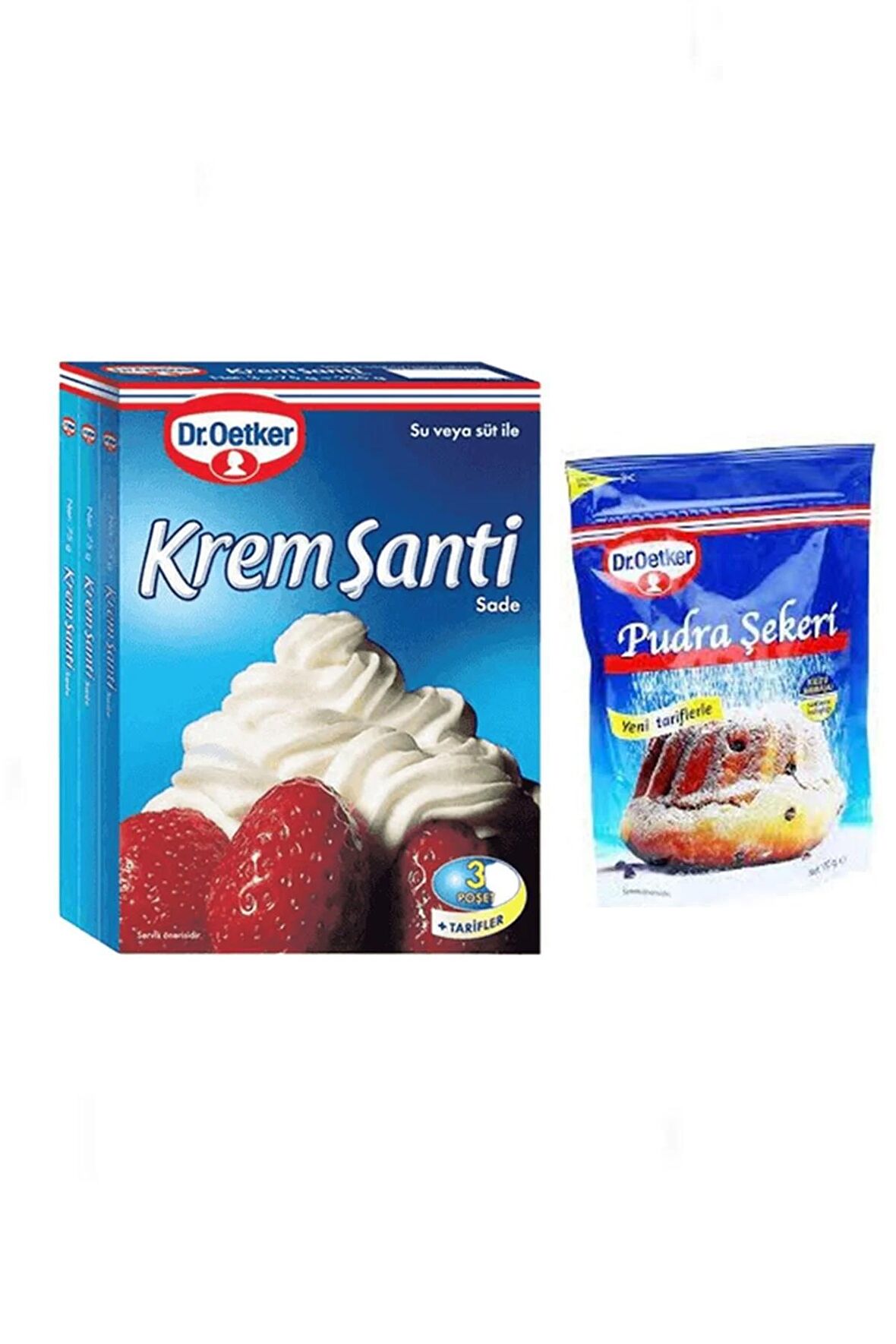 Krem Şanti 3x75 g. Pudra Şekeri 150 g. Pastacılık Seti