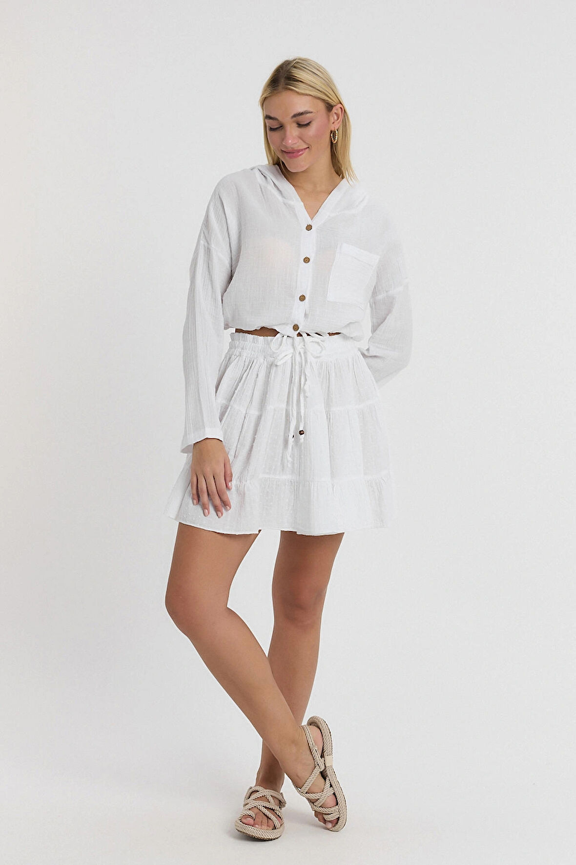 Müslin Mini Etek - 2110