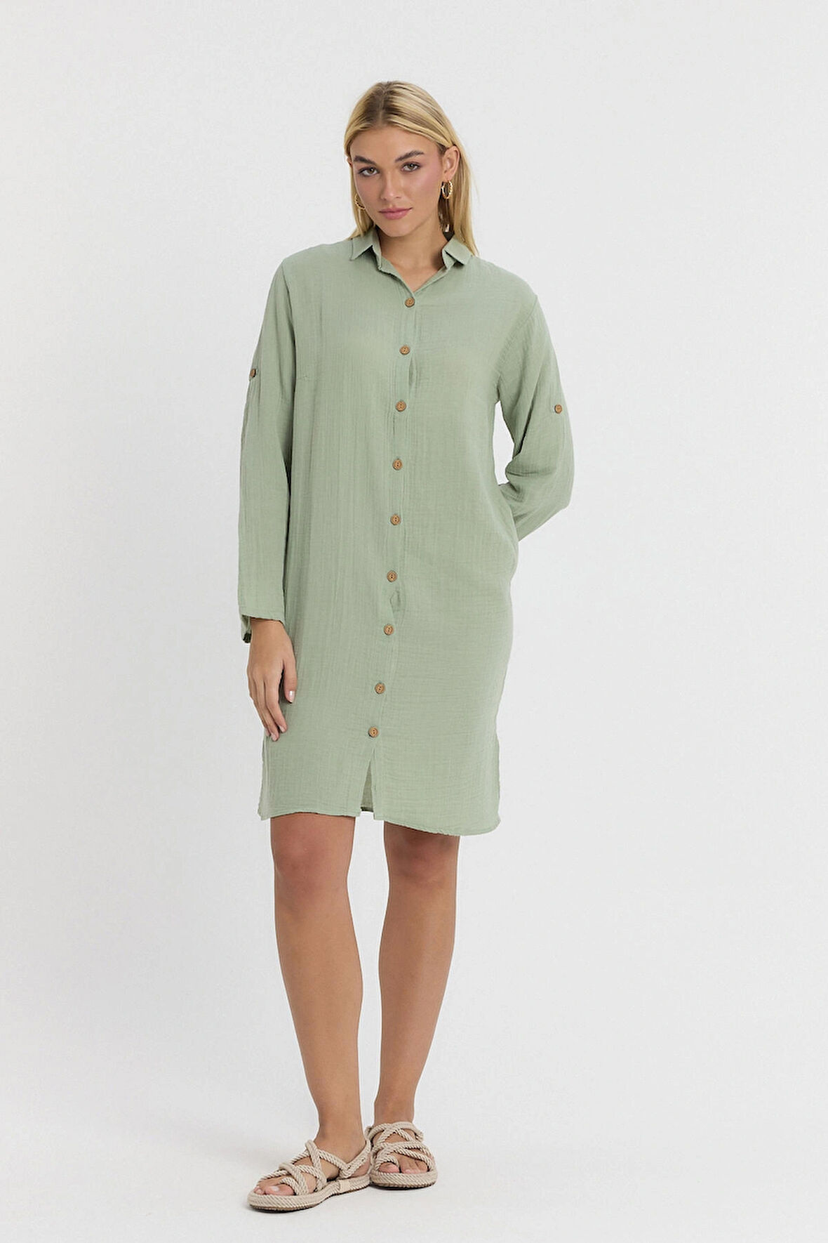 Müslin Yakalı Tunik -1060