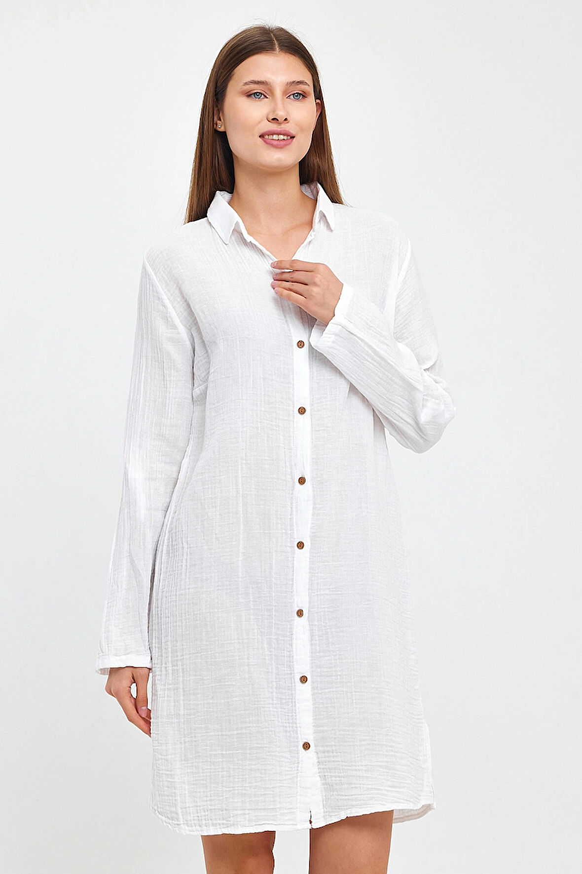 Müslin Yakalı Tunik -1060