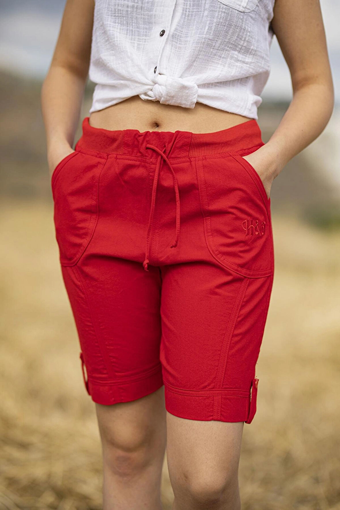 Pamuklu Orta Boy Şort - 2050