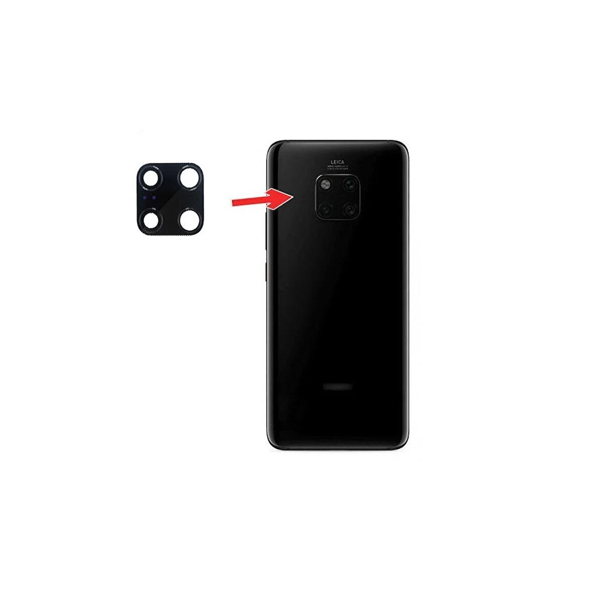 Huawei Mate 20 Pro İle Uyumlu Kamera Camı 
