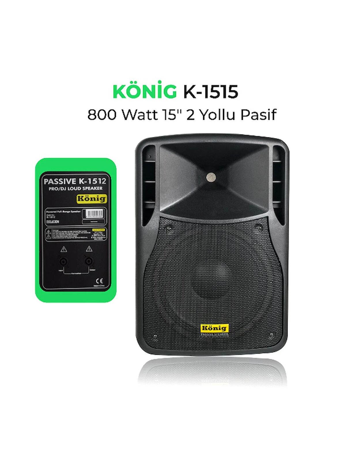 König K-1515 Max 800W 15" Pasif Kabin Hoparlör