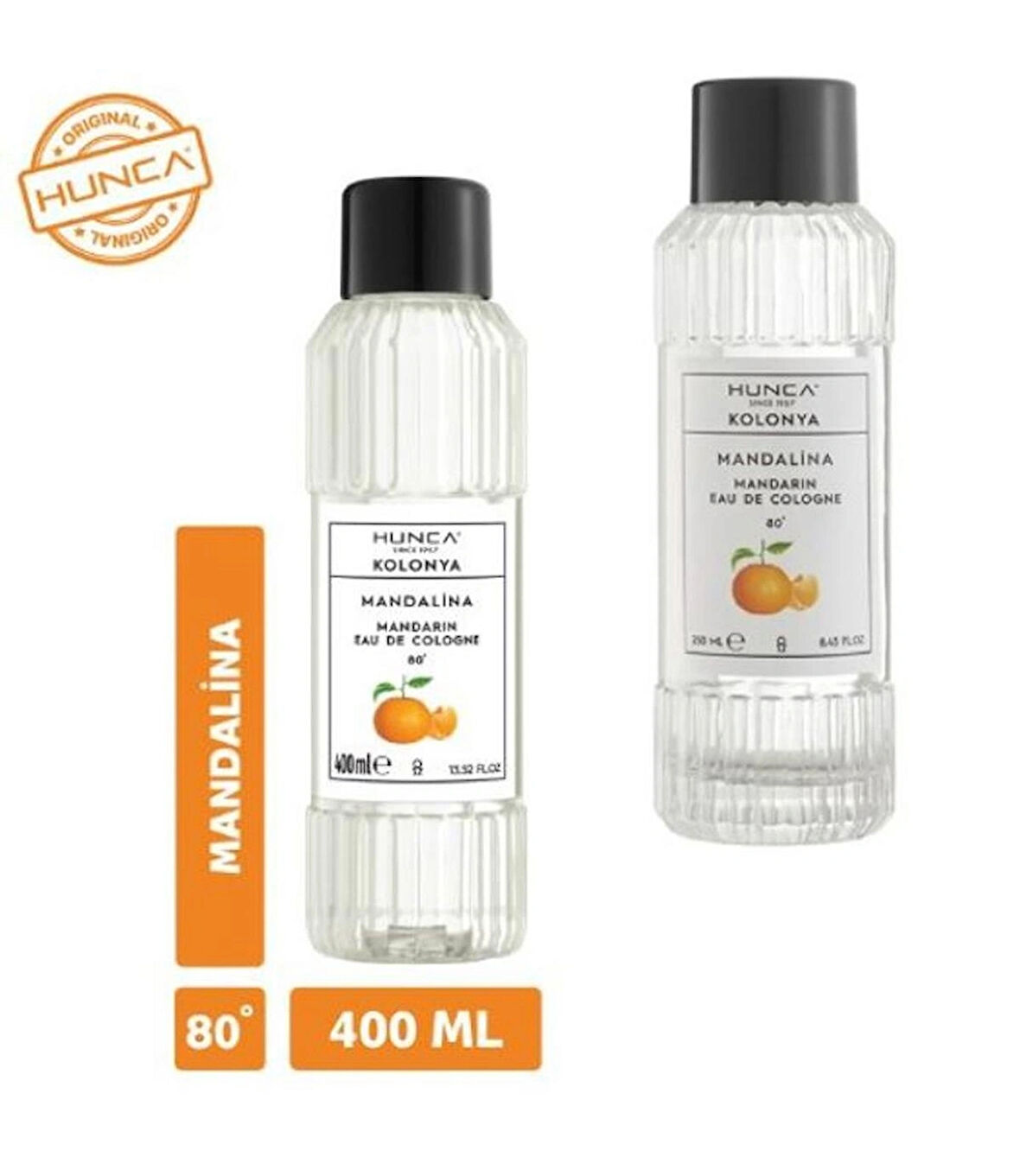 Hunca Mandalina Kolonyası 400 ml – Ferahlatıcı Koku, Kalıcı Etki 2 ADET