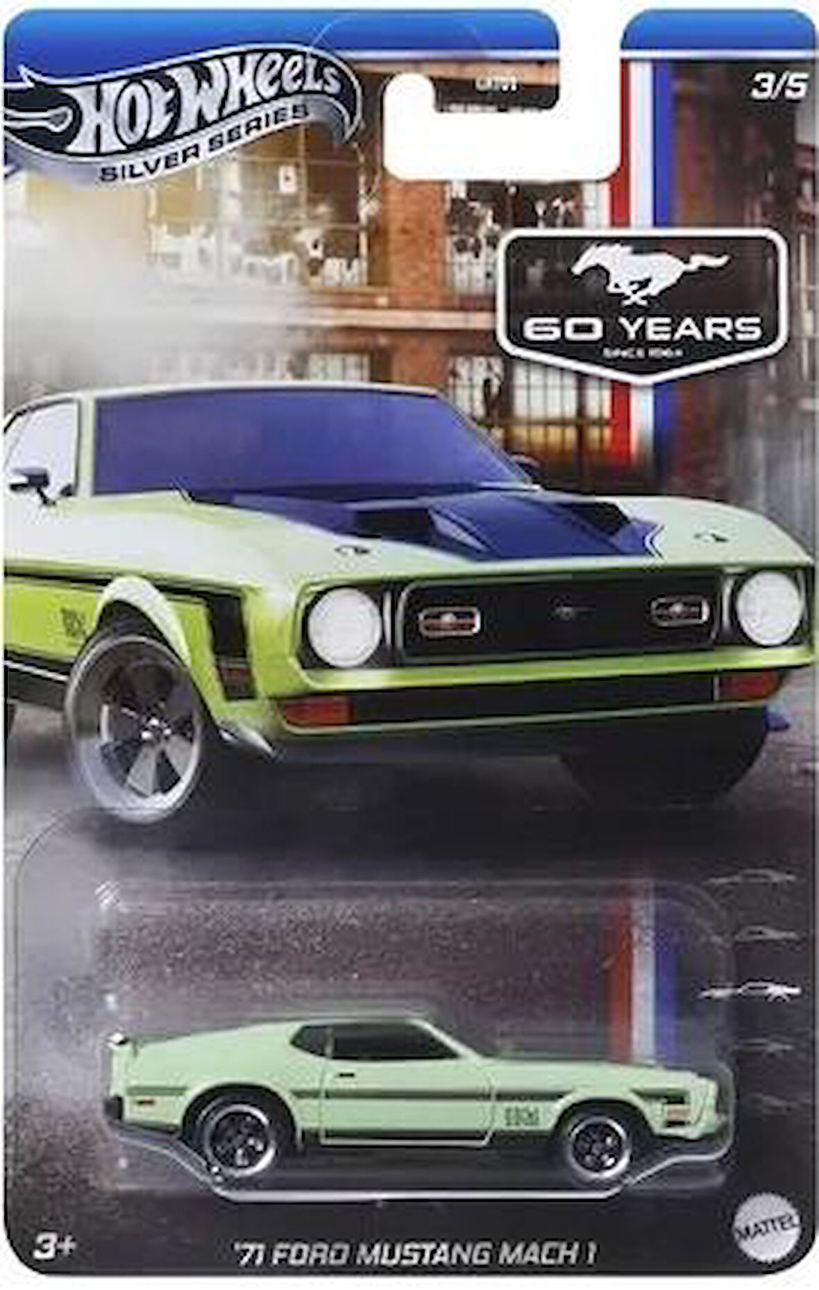 Hot Wheels Siver Series Ford Mustang 60 Years Anniversary '71 Ford Mustang Mach 1 JBY52