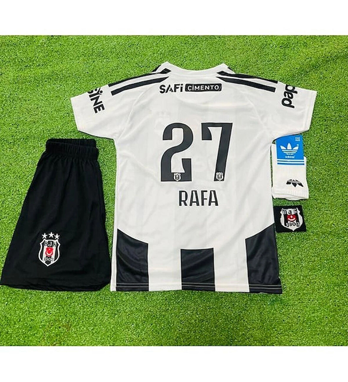 rafa silva beşiktaş beyaz çoçuk alt üst futbol forma takımı bileklik+çorap hediye yeni sezon