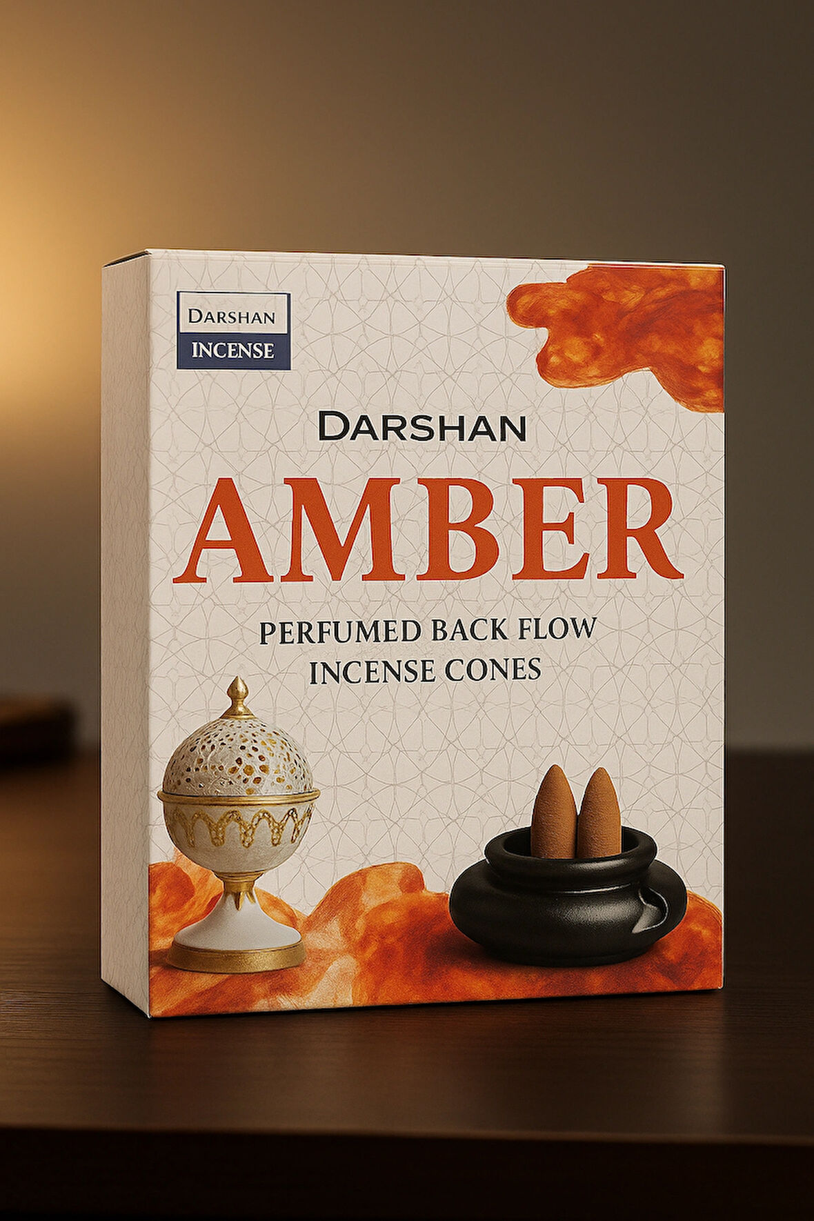 Hyge Amber Aromalı Geri Akış Tütsü | Backflow Incense 10'li Konik Paket