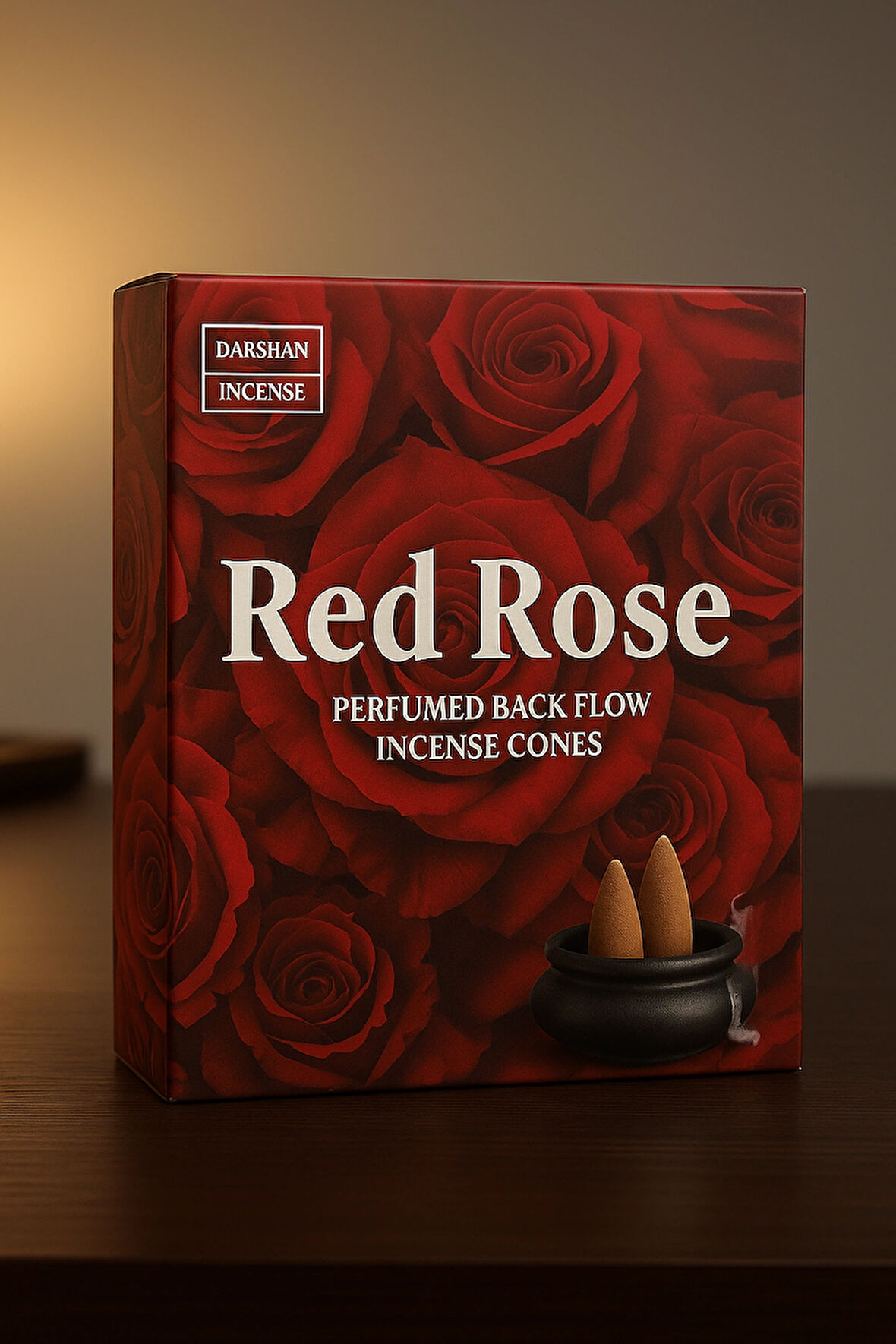 Hyge Kırmızı Gül Aromalı Geri Akış Tütsü | Red Rose Backflow Incense 10’lu Paket