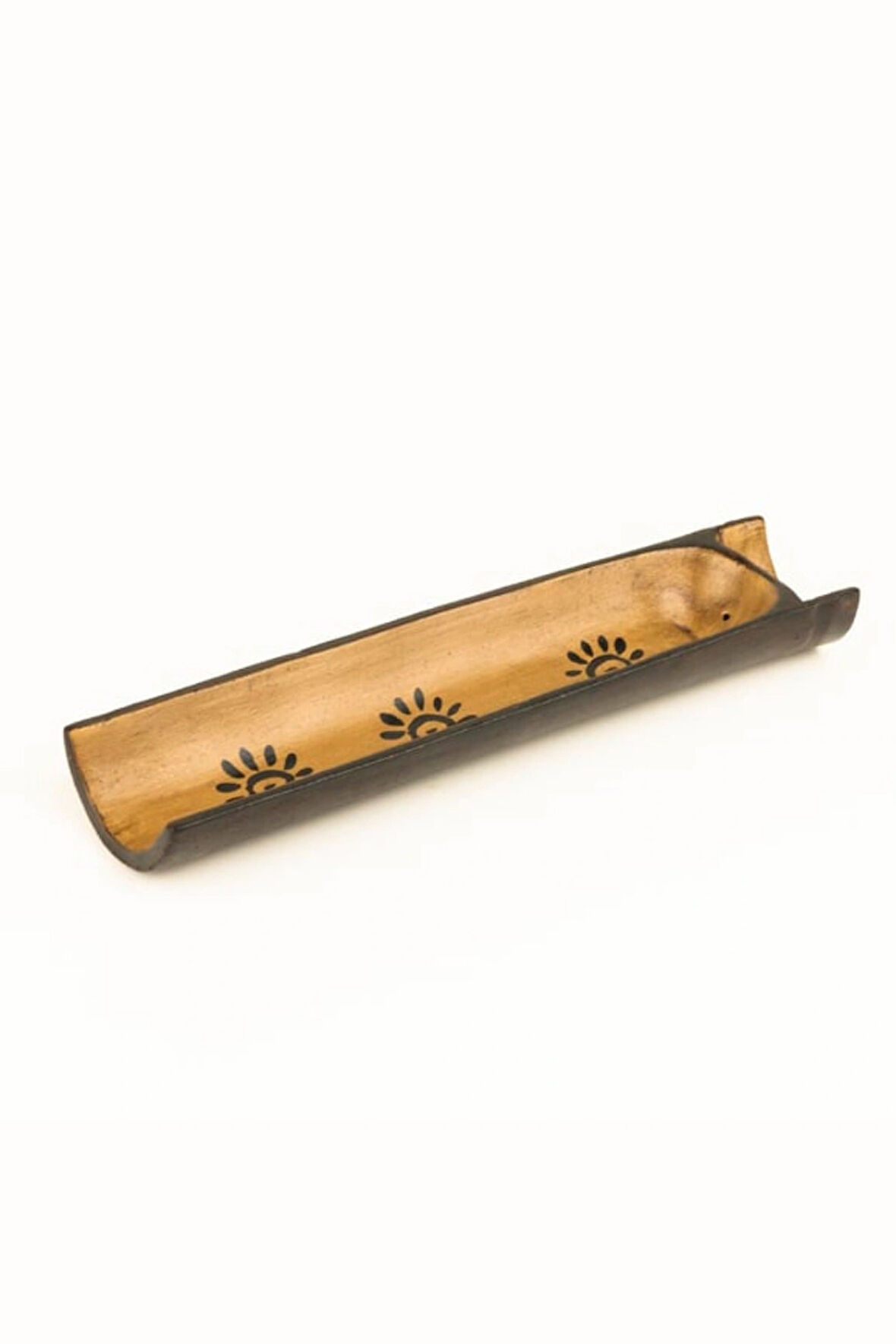 Dekoratif Seramik Tütsülük / Ceramic Incense Holder - Güneş Desenli & Estetik Tasarım