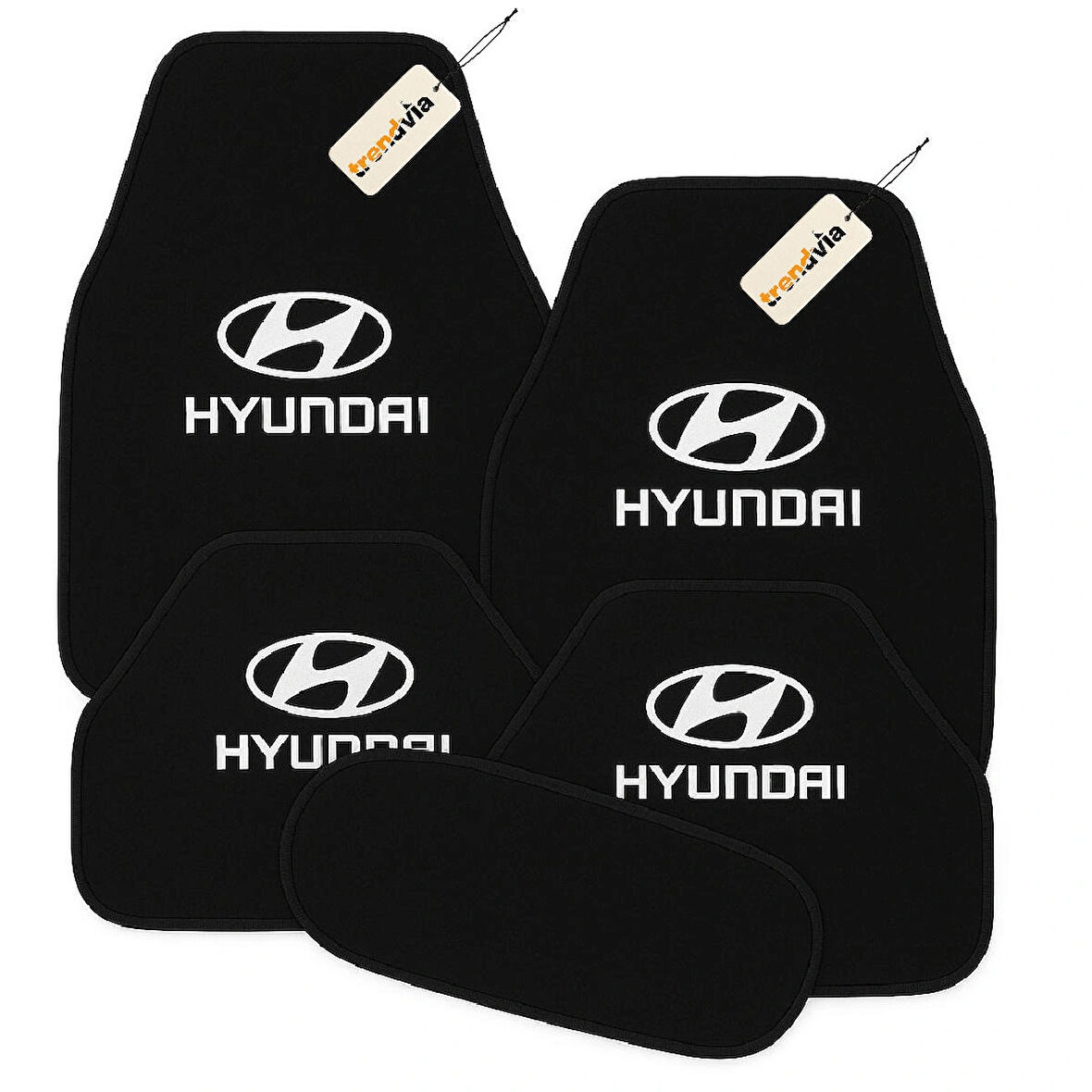 Siyah Renk Hyundai Logolu Araç Halı Paspas Takımı 5 Parça – Şık, Dayanıklı ve Kolay Temizlenebilir