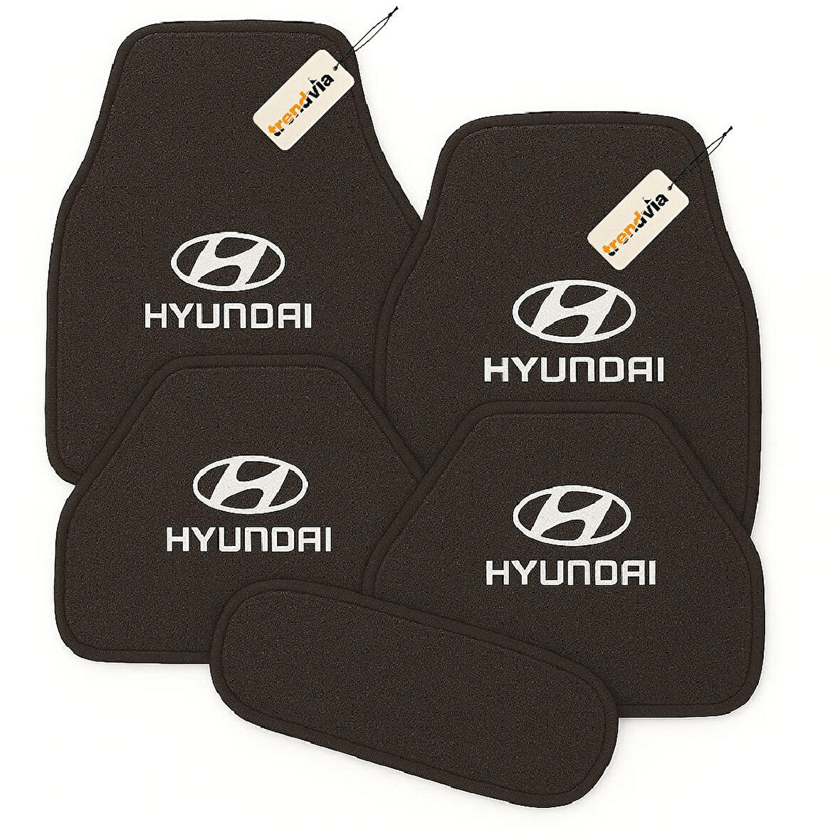 Antrasit Renk Hyundai Logolu Araç Halı Paspas Takımı 5 Parça – Şık, Dayanıklı ve Kolay Temizlenebilir