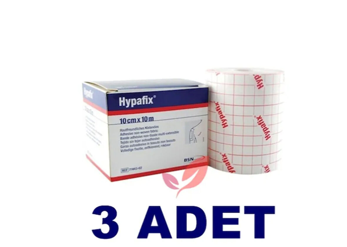 Hypafix Hipoalerjenik Şerit Flaster Sargı Tutucu Bant 10 CM x 10 M 3 Adet