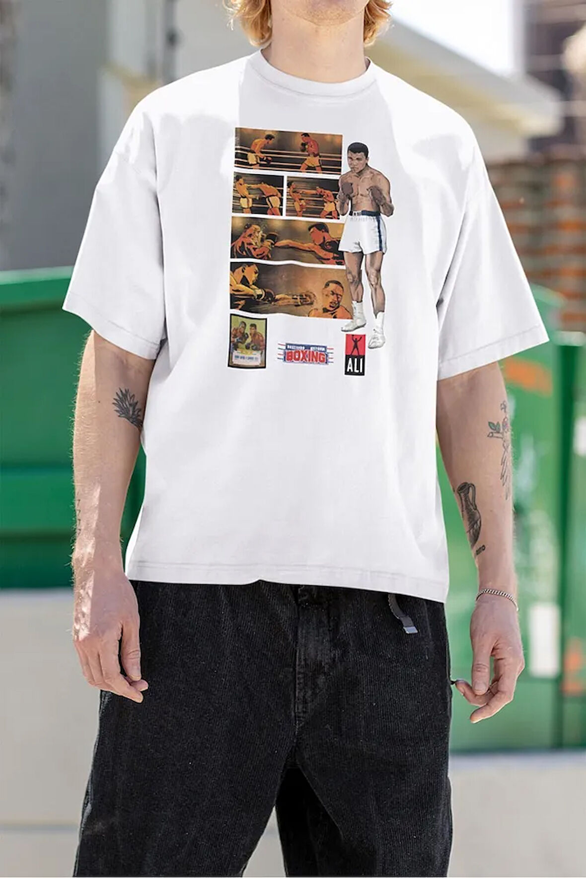 Efsane Boksör Muhammed Ali Clay Baskılı Unisex Oversize Tasarım Tişört