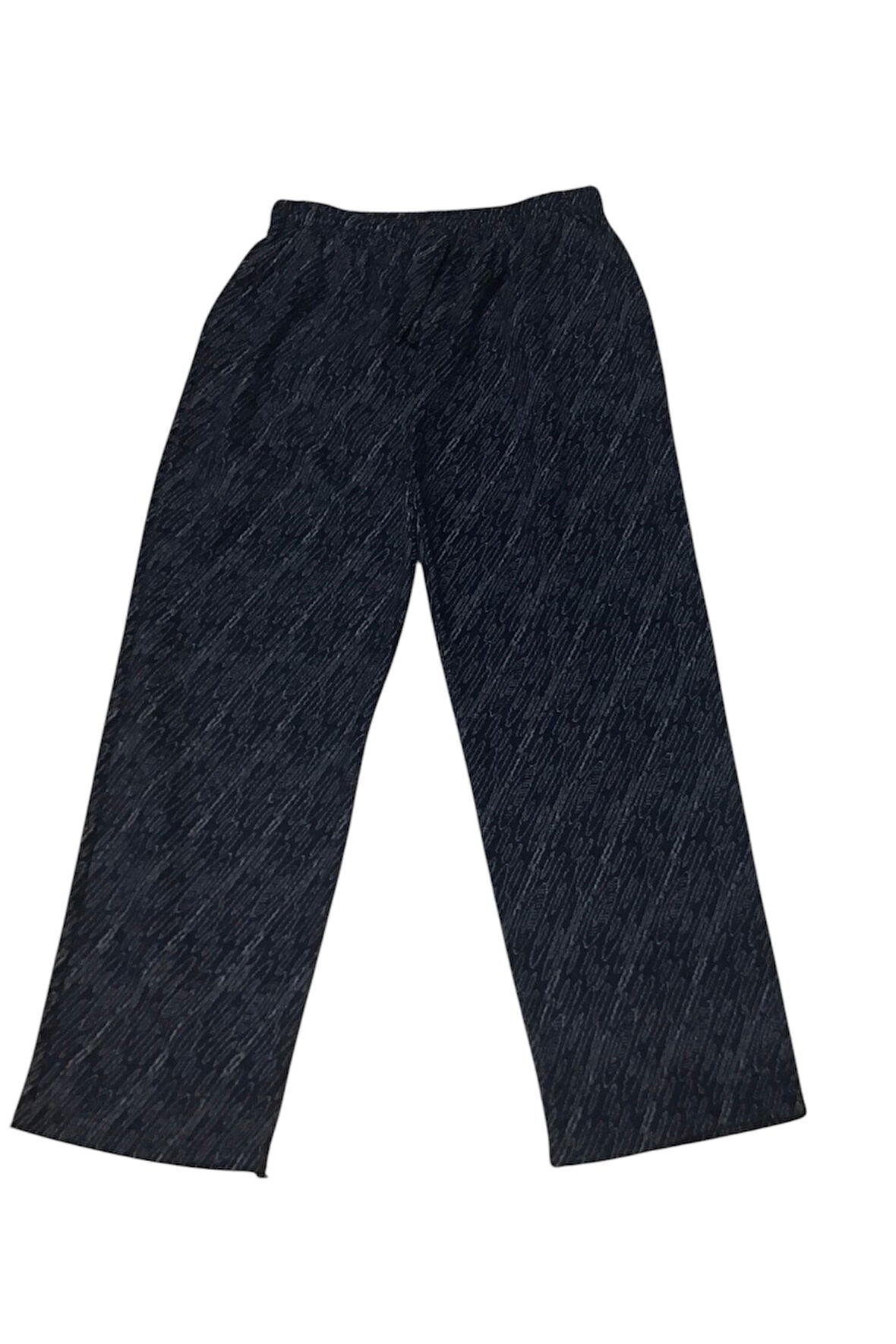 KADIN DESENLİ BELİ LASTİKLİ CEPLİ KALIN KIŞLIK PANTOLON