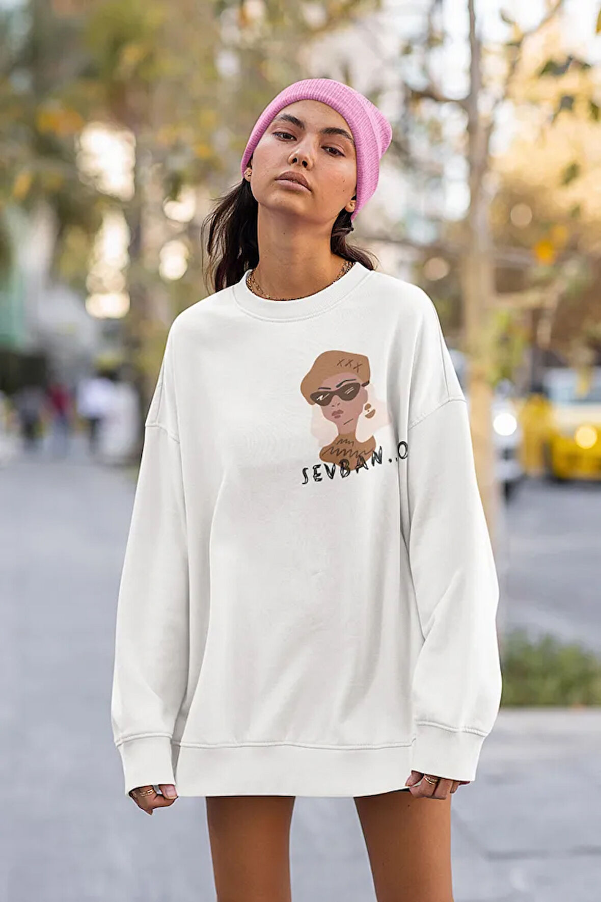 Özel Tasarım Baskılı Unisex Oversize Sweatshirt