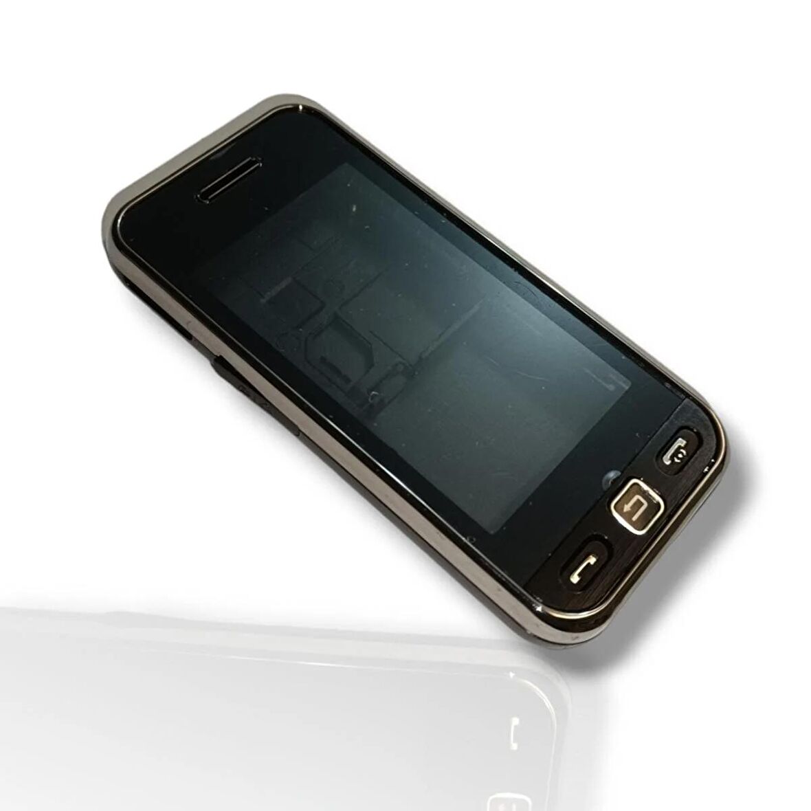 Samsung i6220 Kasa Samsung Galaxy i6220 Star TV Uyumlu Siyah Renk Orta Kasa Ön Arka Kapak Tuş Takımı 