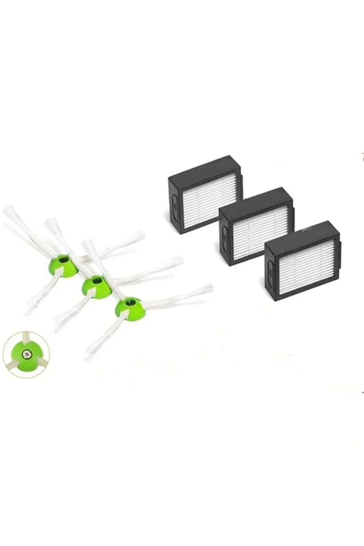 Irobot I3 I5 I7 + Plus J7+ Plus E5 E6 E7 I8+ Plus Uyumlu Hepa Filtre Yan Fırça Seti