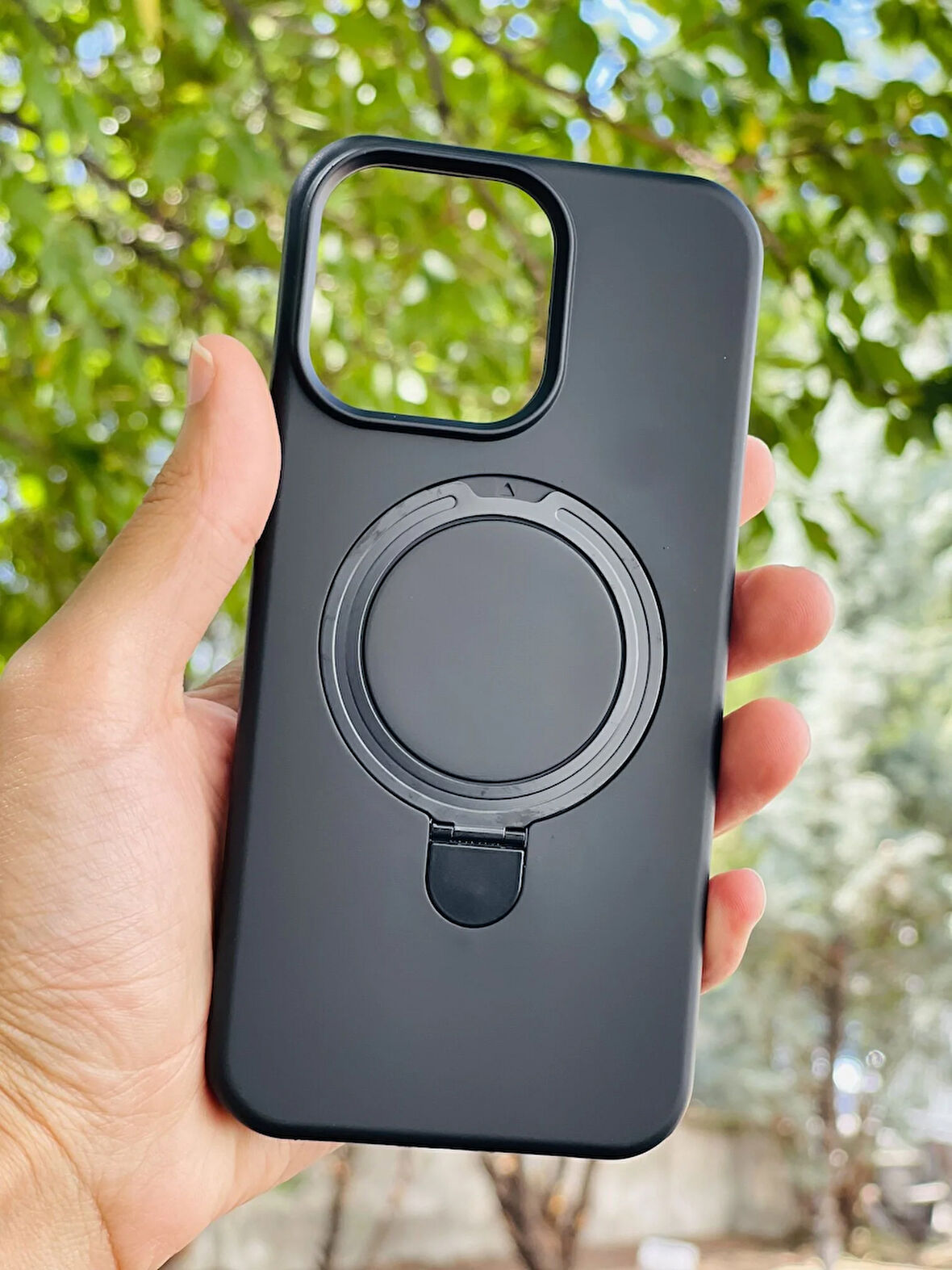 Apple iPhone 15 Plus Kılıf MgSafe Özellikli Standlı Pastel Renkler Azn-Reggal