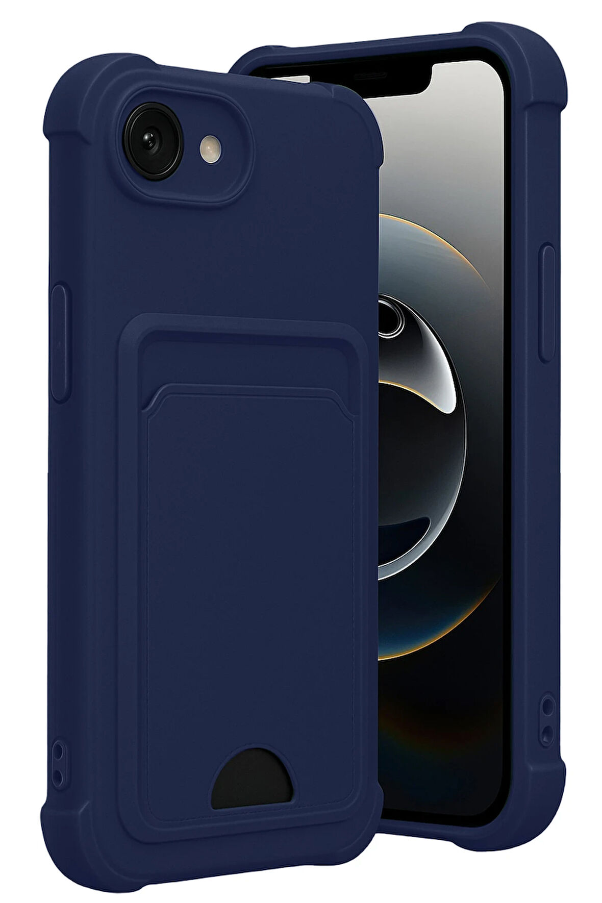 Apple iPhone 16E Kılıf Kartlıklı Soft Silikon Azn-Kelvin