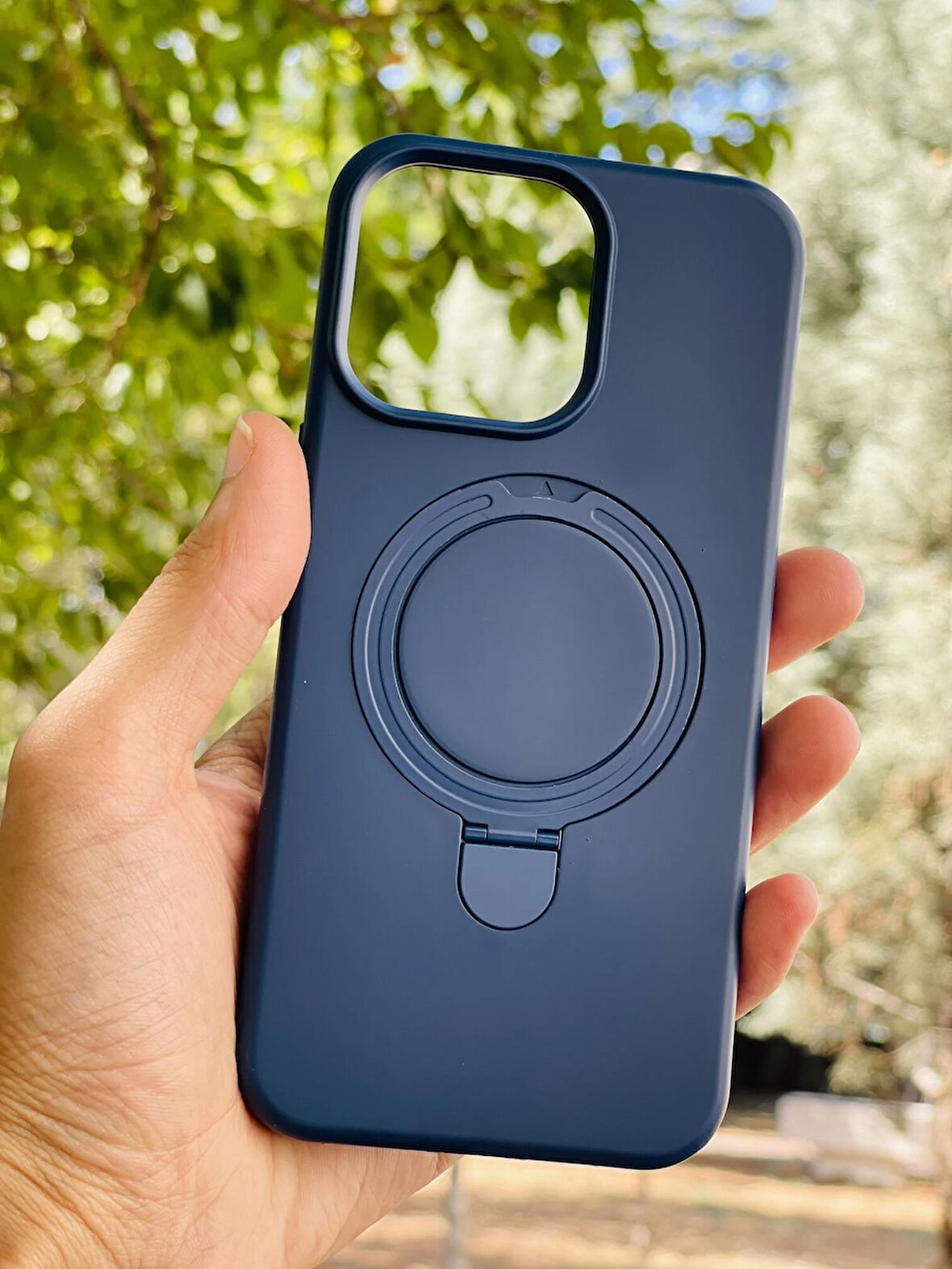Apple iPhone 16 Pro Kılıf MgSafe Özellikli Standlı Pastel Renkler Azn-Reggal