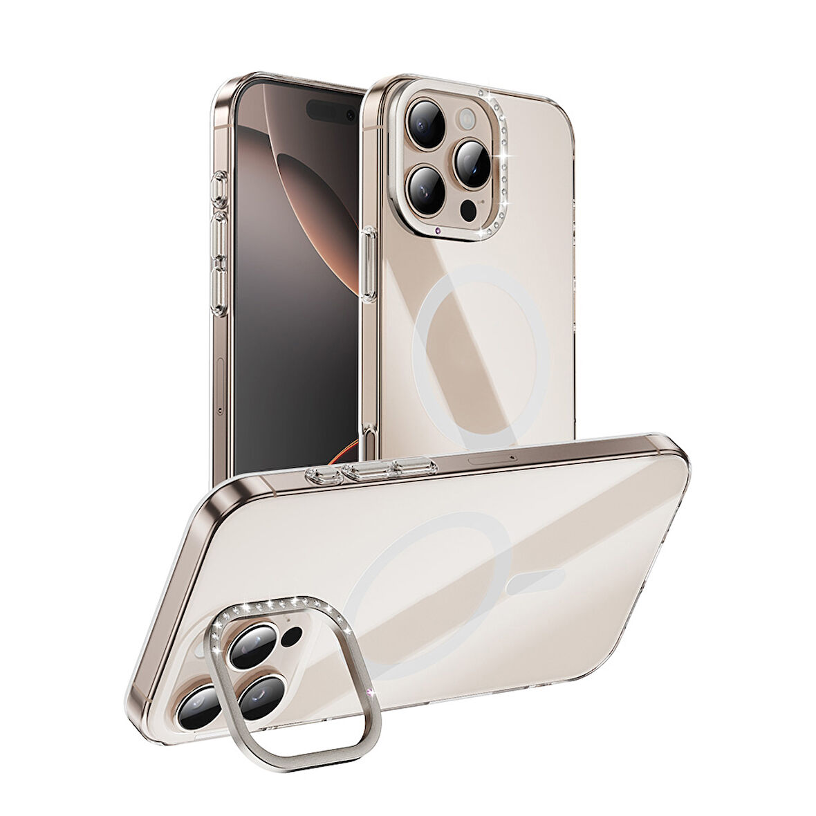 Apple iPhone 16 Pro Max Magsafe Şarj Özellikli Kamera Standlı Zr-Estop