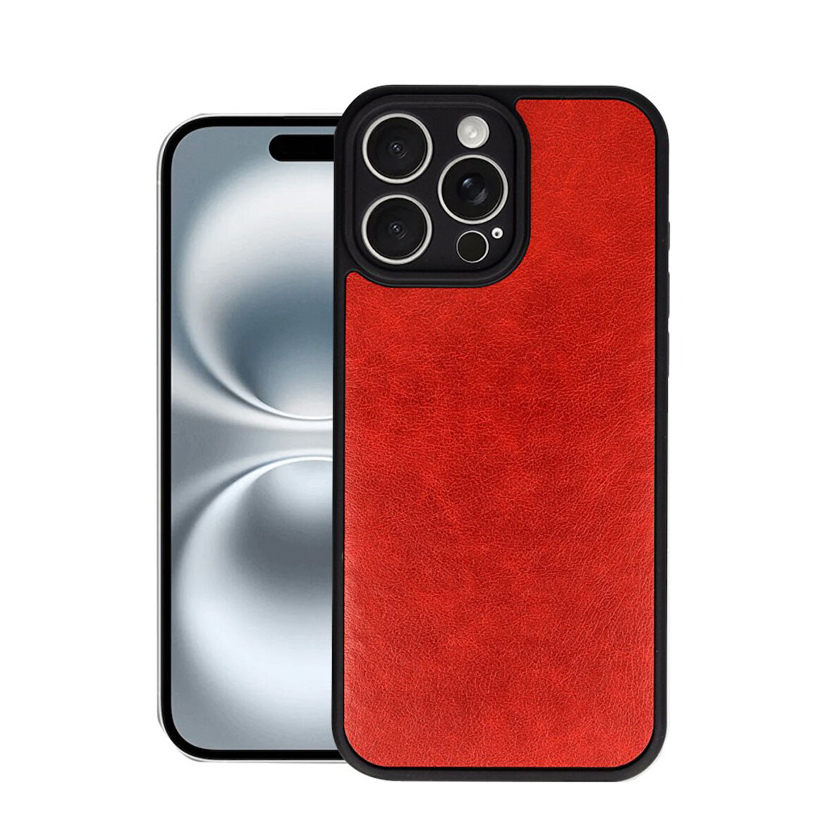 Apple iPhone 16 Pro Max Kılıf Deri Görünümlü Şık Azn-Aras