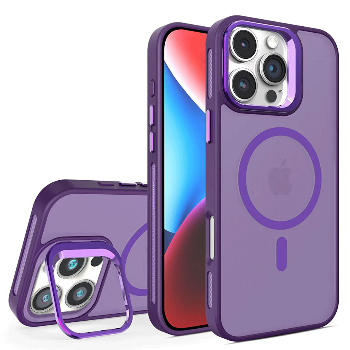 Apple iPhone 16 Pro Max Kılıf Kamera Standlı Kapak Jko-FletLens