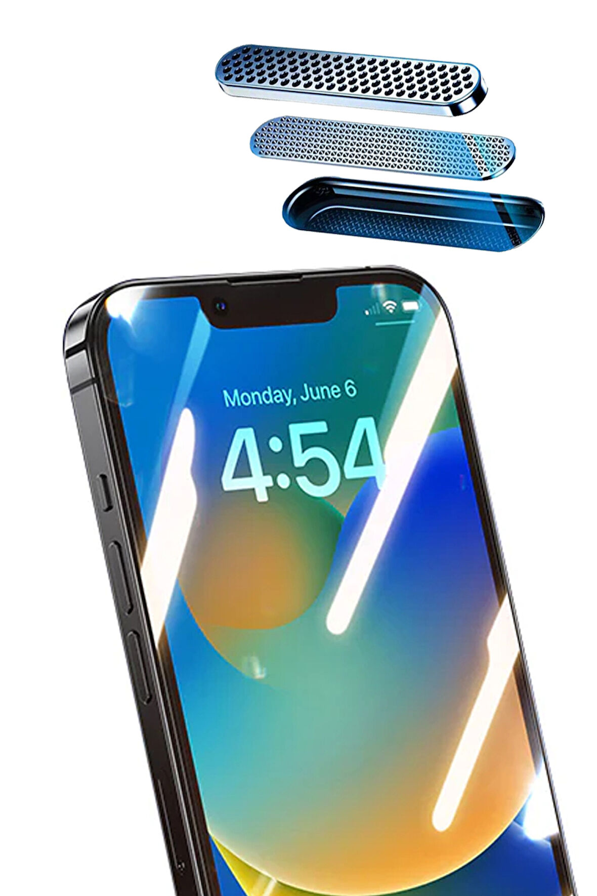 Apple iPhone XS Max Ekran Koruyucu Cam Ahize Toz Önleyici HD Görüntü ZRAntiDust