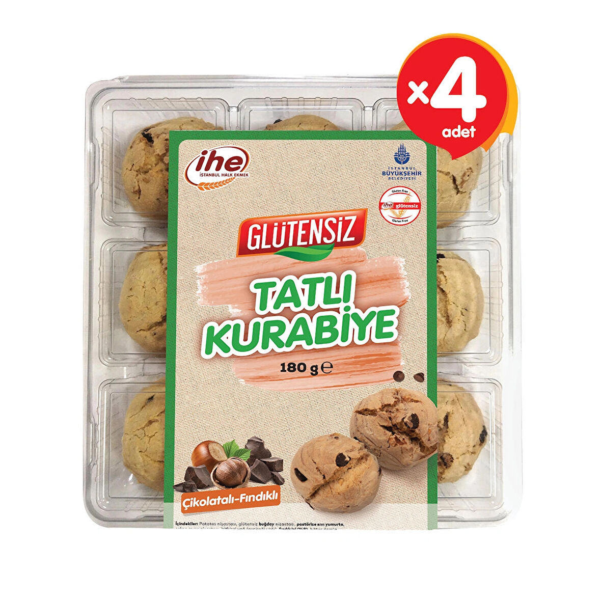 İHE GLUTENSİZ TATLI KURABİYE 180 g (4 ADET)