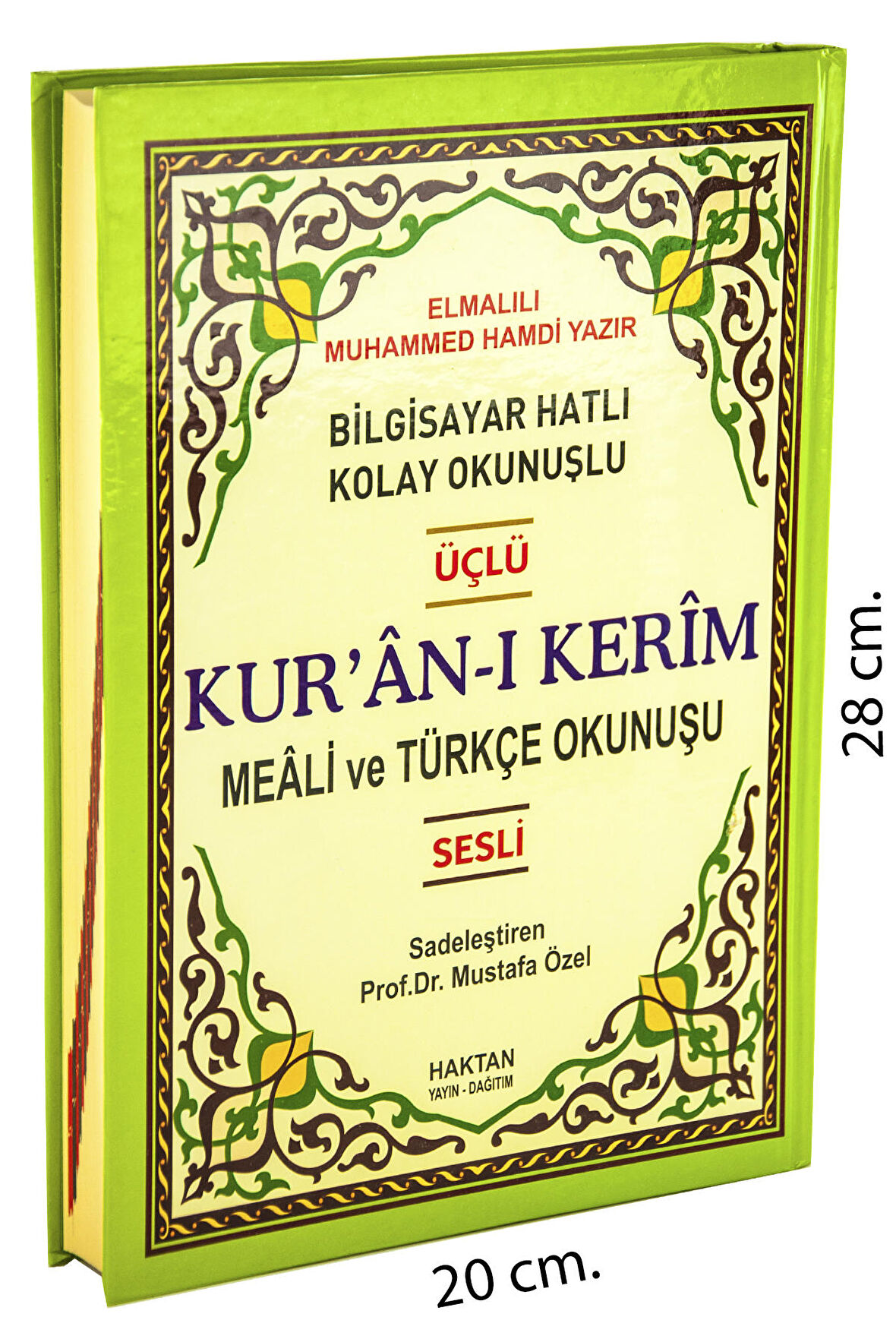 Arapça - Türkçe Okunuş ve Mealli Kuranı Kerim Rahle Boy Sesli - Üçlü Kuran - Haktan Yayınları