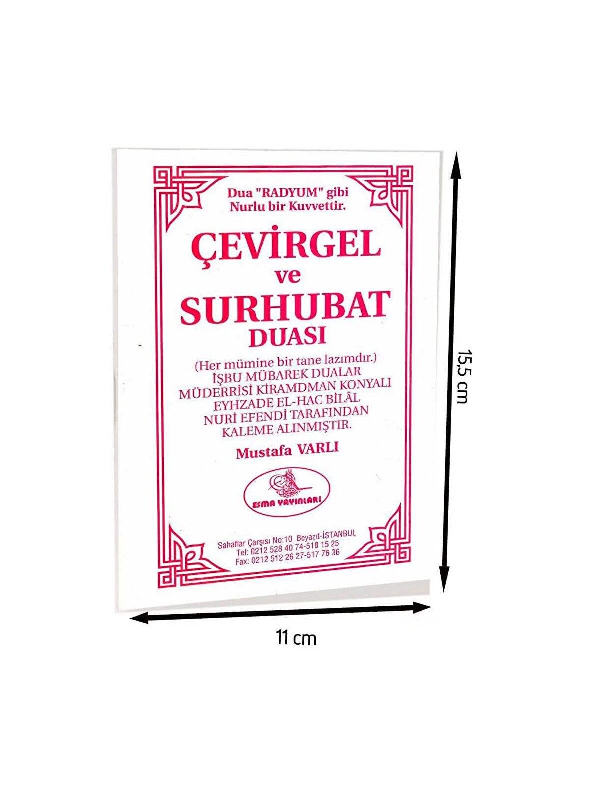 Çevirgel Surhubat Duası-1366