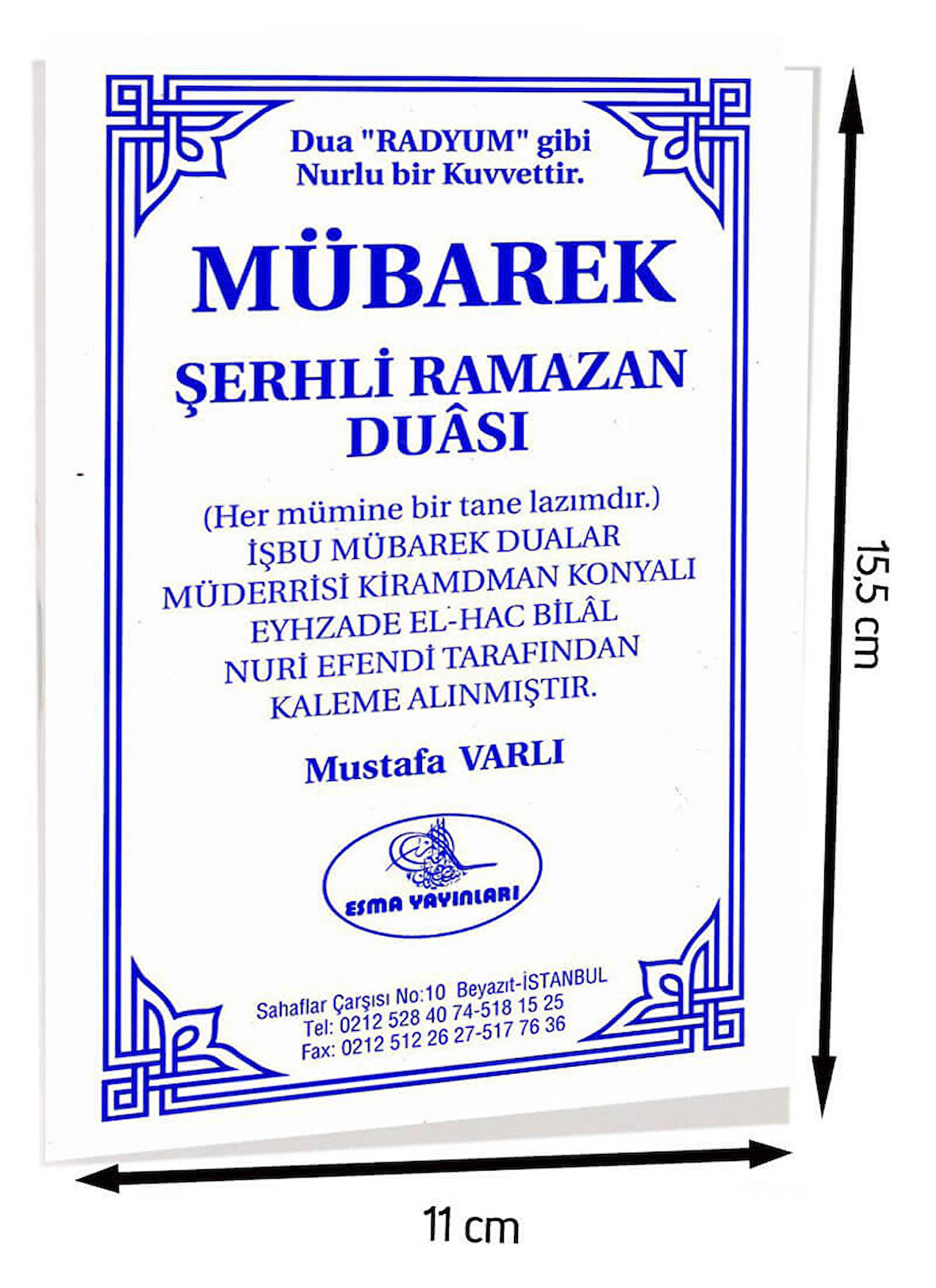 Mübarek Şerhli Ramazan Duası-1361